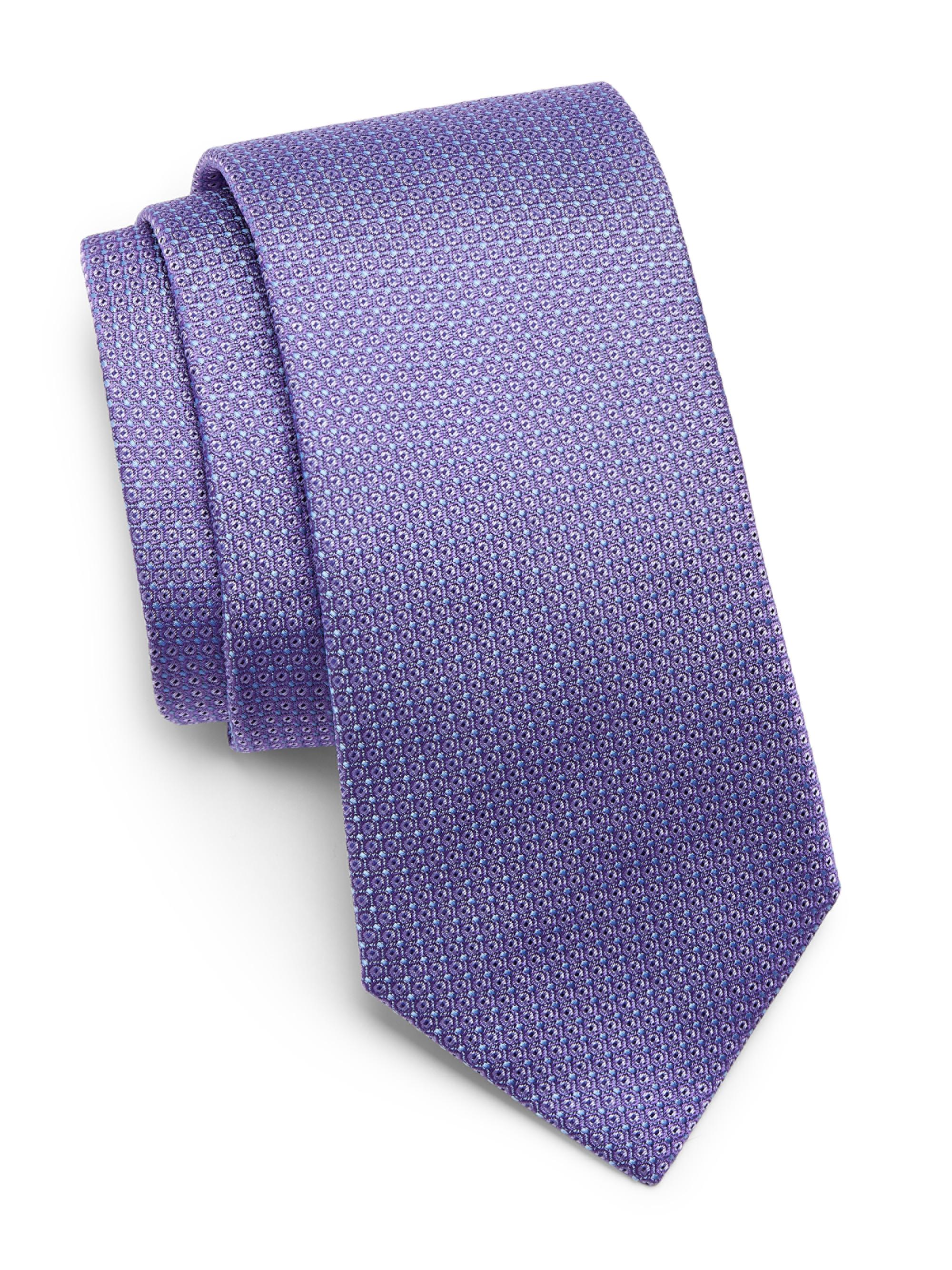 Saks Fifth Avenue Men's COLLECTION Woven Silk Tie - Purple