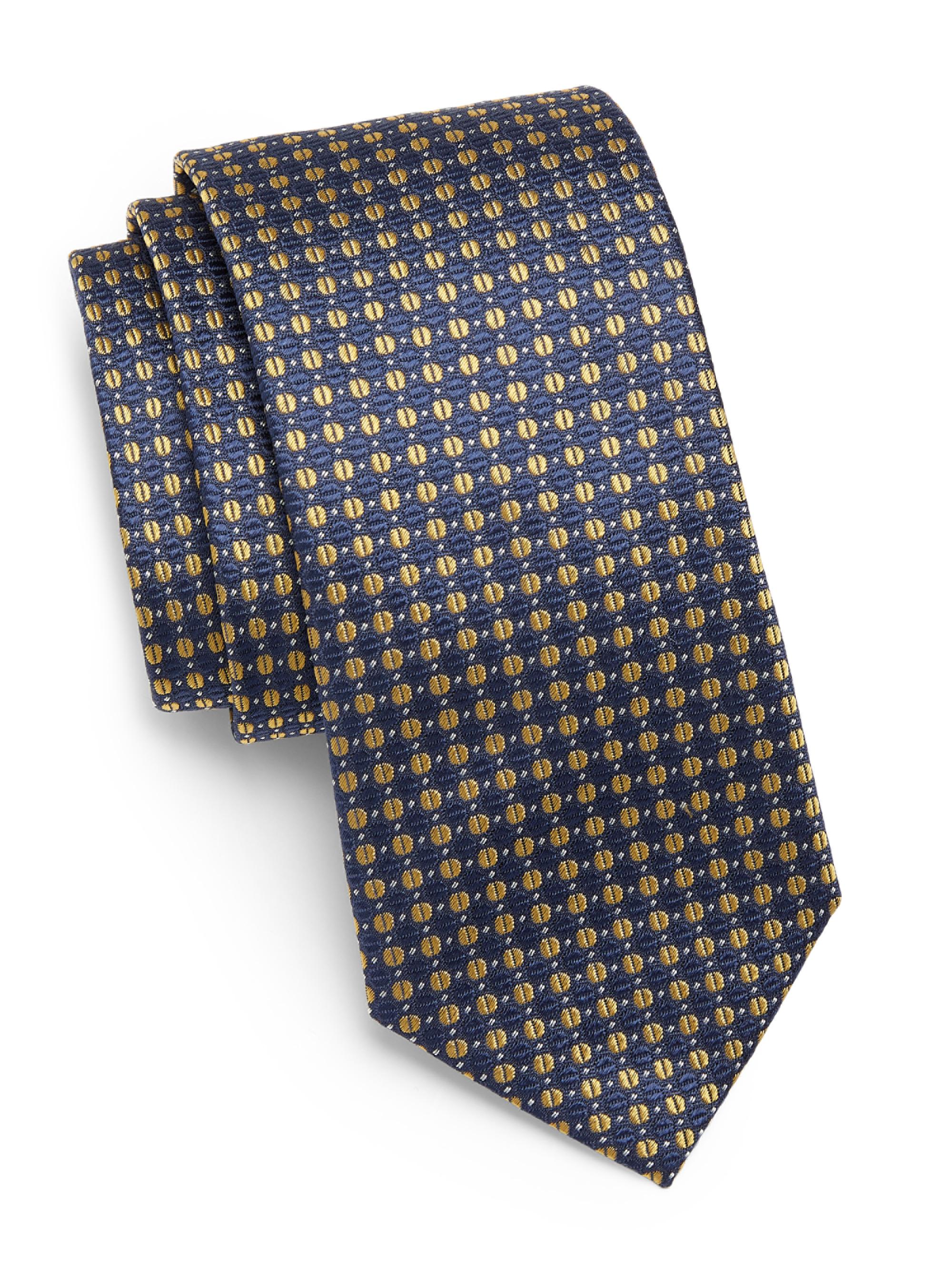 Saks Fifth Avenue Men's COLLECTION Geometric Silk Tie - Yellow