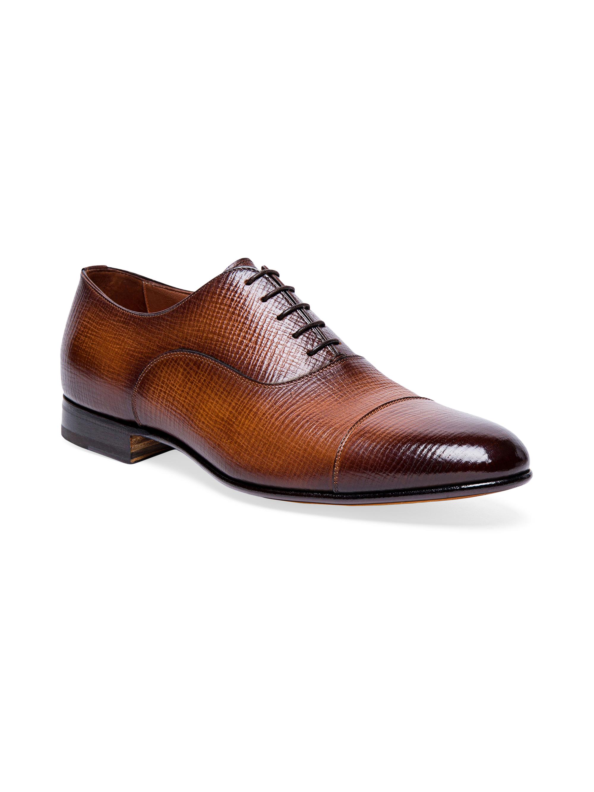 Santoni Darian Embossed Leather Dress Shoes | Saks Fifth Avenue display picture 3
