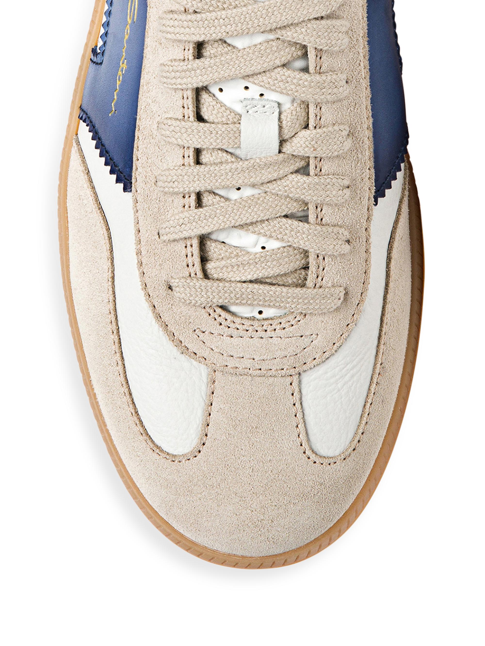 adidas gazelle silver green womens Dusty Blue & Brown Stripe Sneakers main image 0