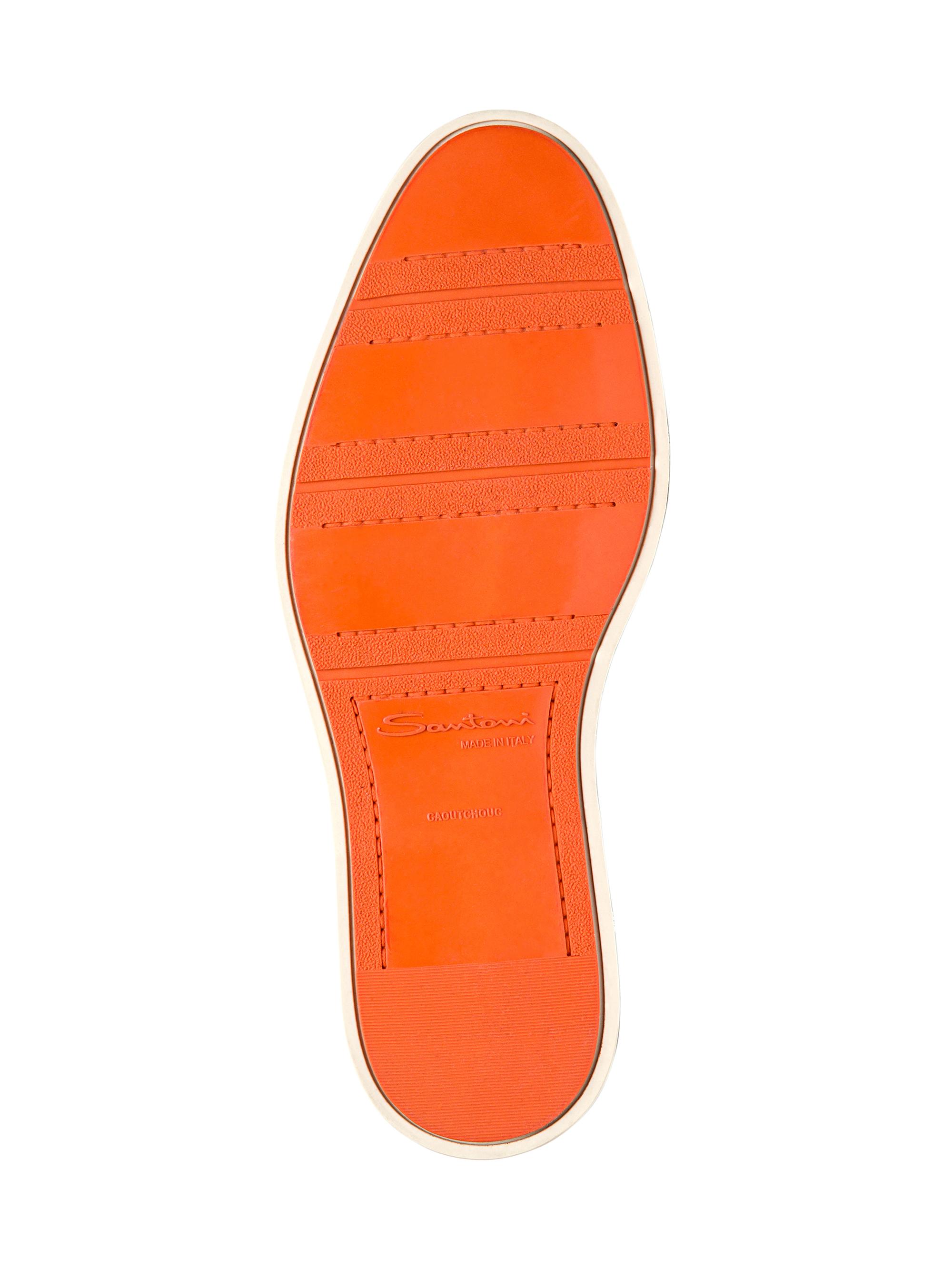 Santoni Detroit Tumbled Leather Loafers | Saks Fifth Avenue