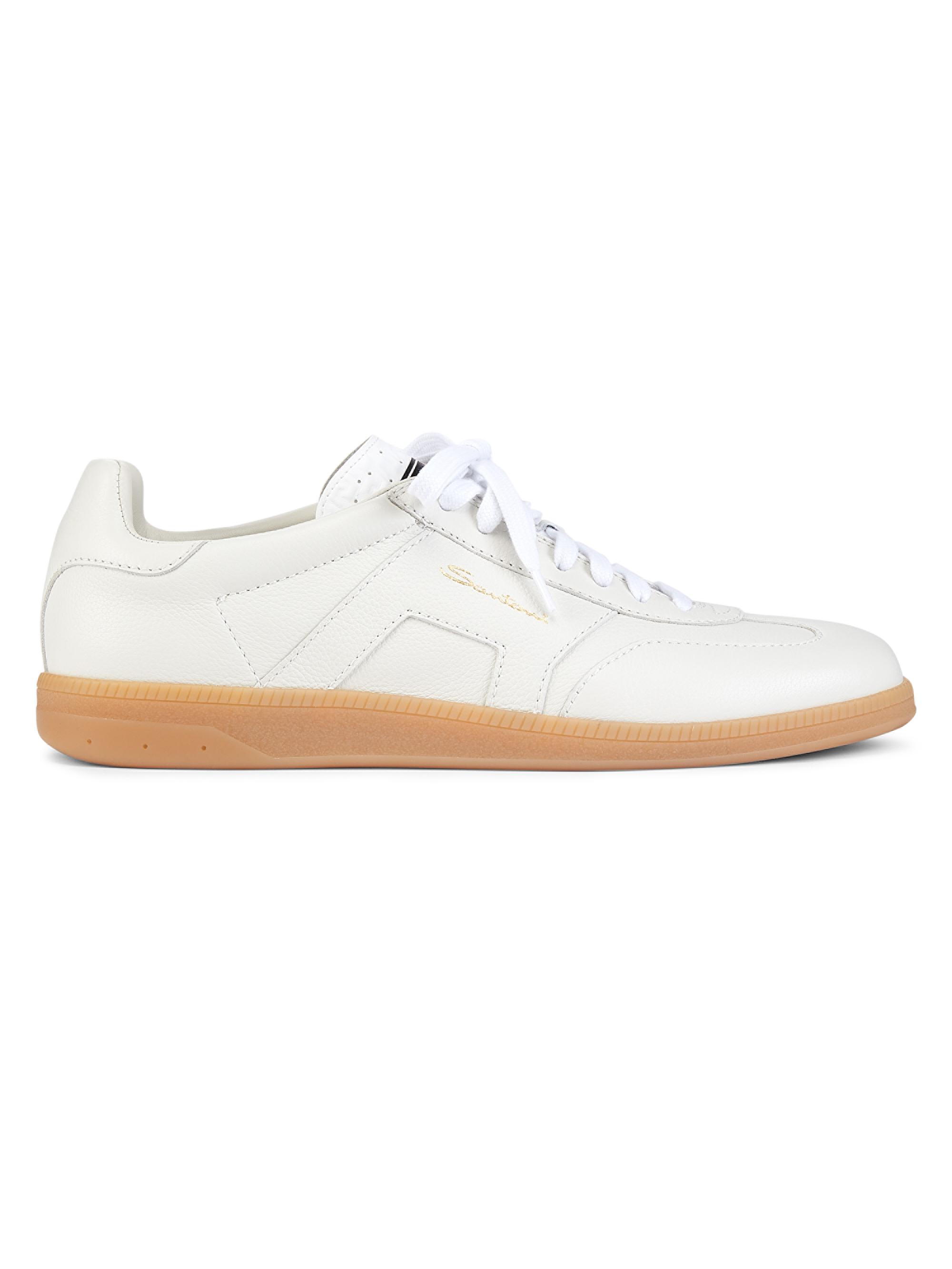 Santoni Men's Oly Calfskin Sneakers - White
