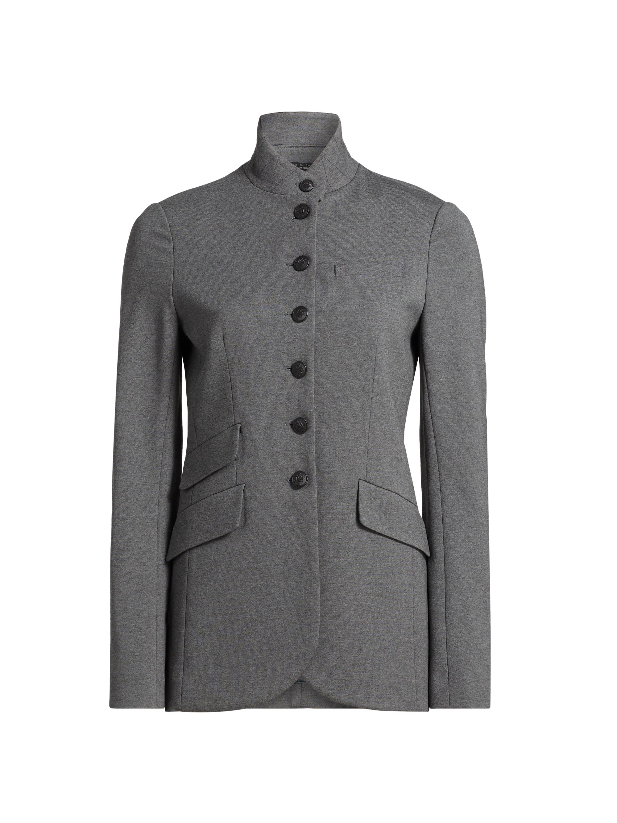 rag & bone Women's Slade Stretch-Ponte Single-Breasted Blazer - Charcoal