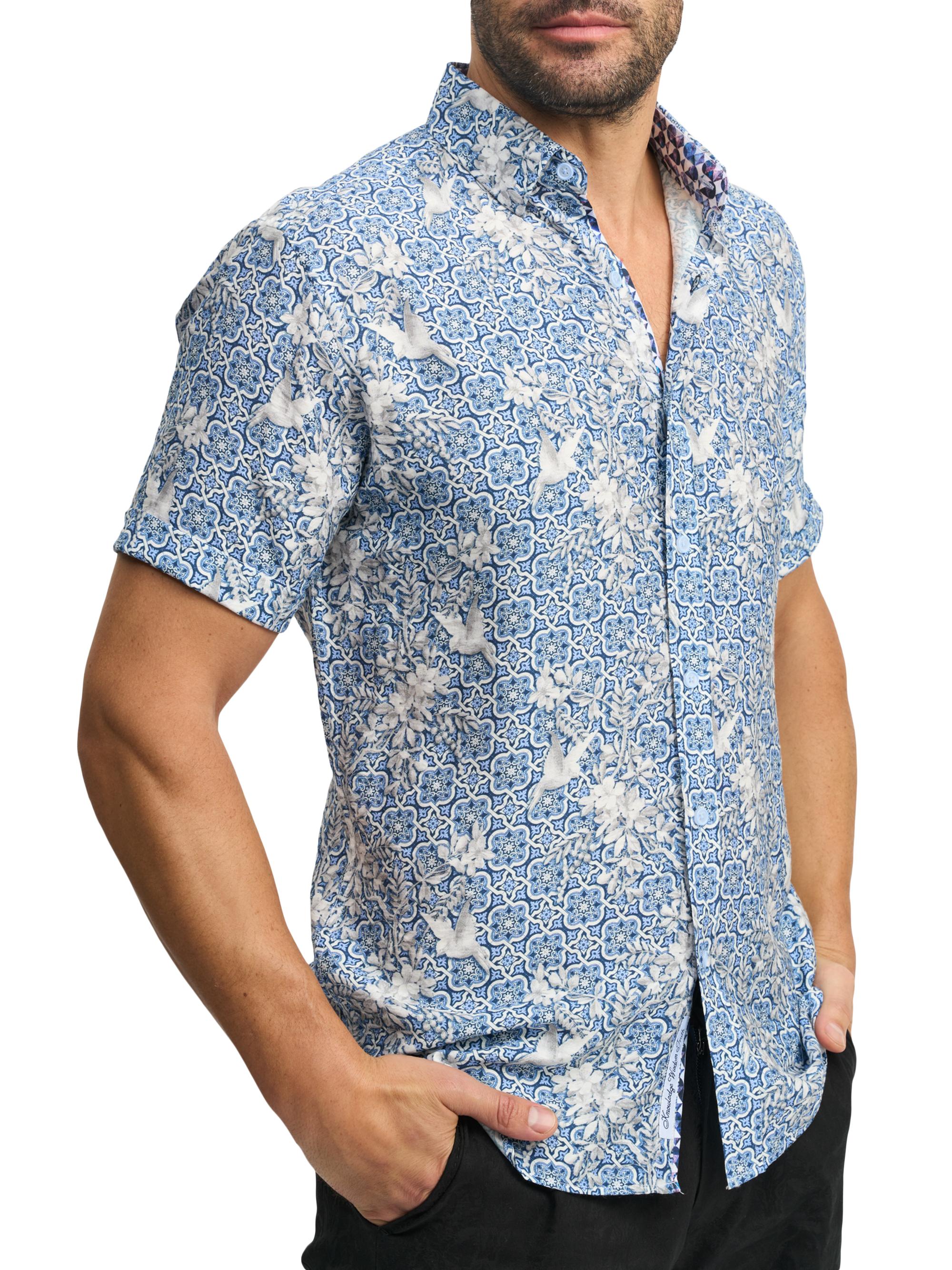 Robert Graham Men's Olin Woven Shirt - Blue