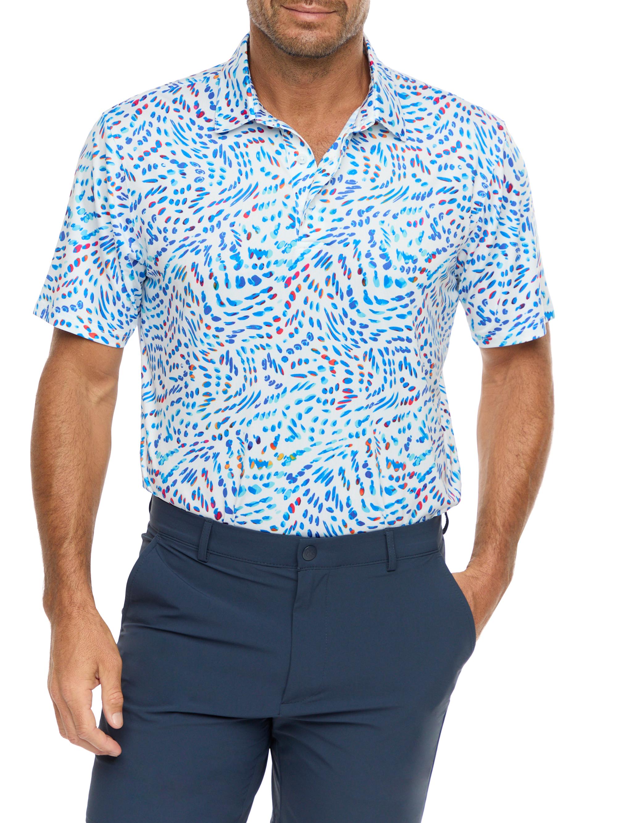 Robert Graham Men's Color Play Knit Polo Shirt - White