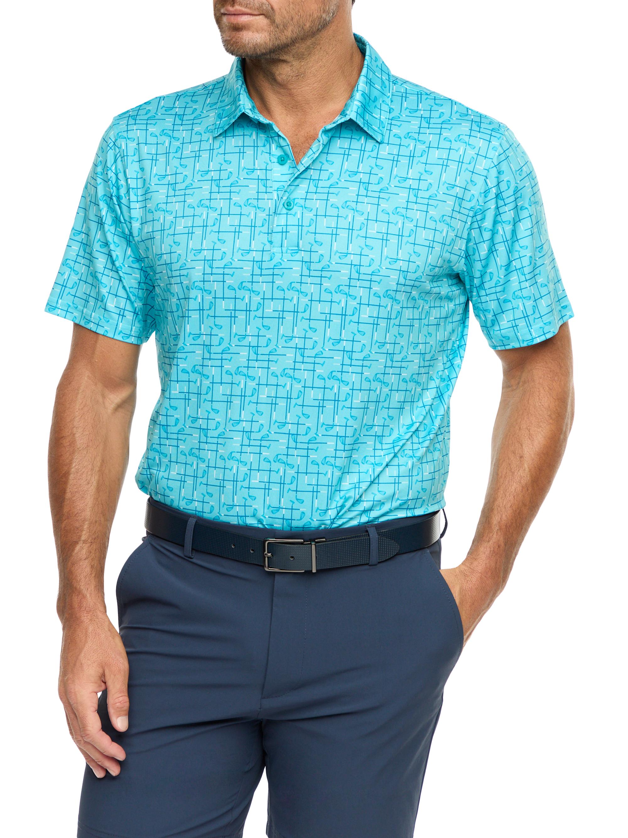 Robert Graham Men's Iron Play Knit Polo Shirt - Teal