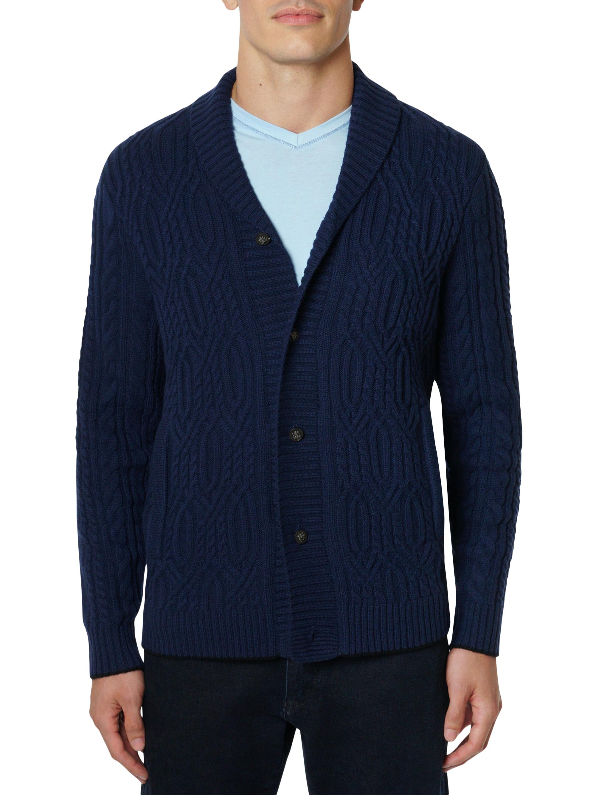 Robert Graham Men's Palazzo Medici Le Shawl Sweater - Navy