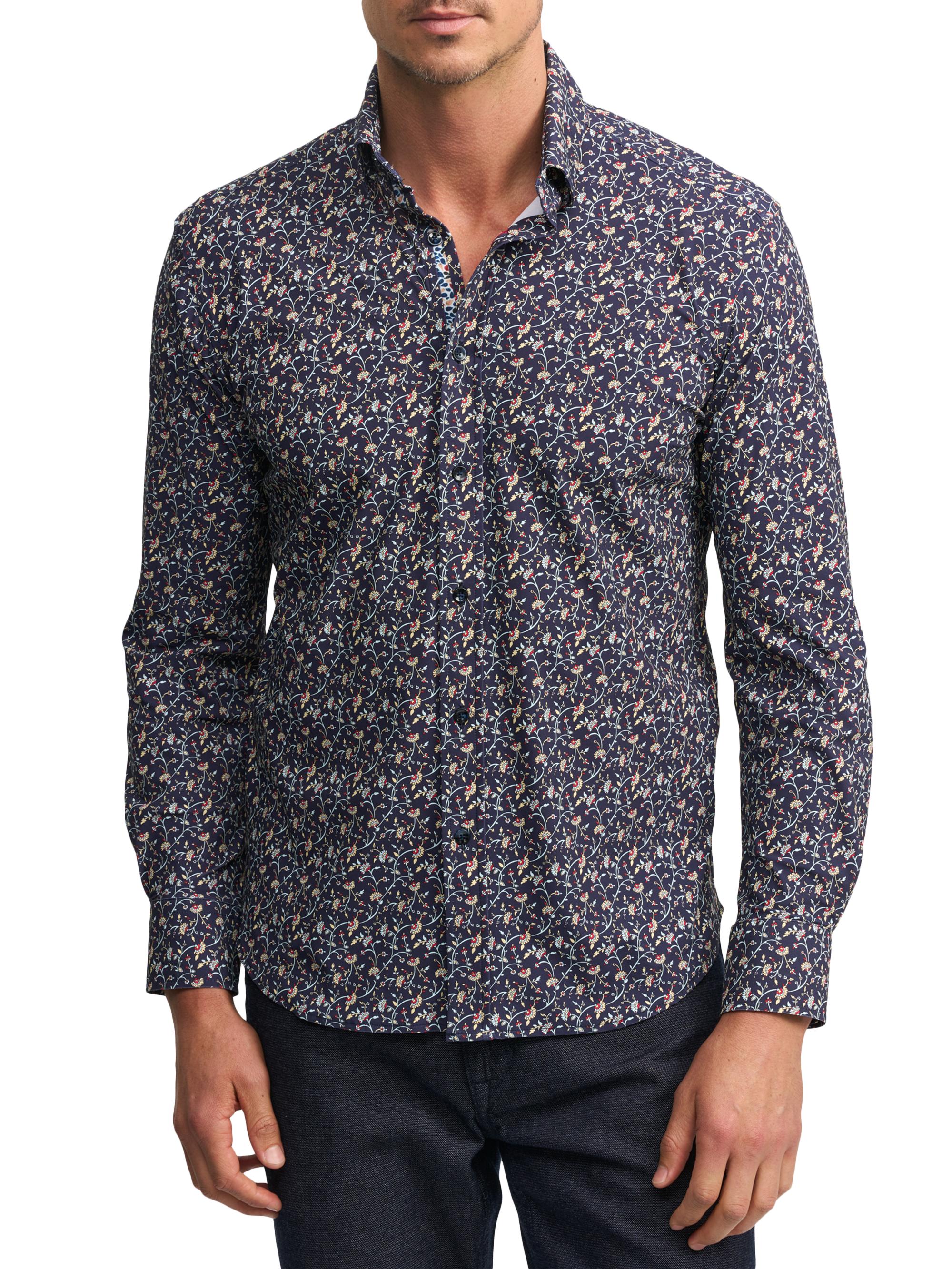 Robert Graham Men's Vargas Knit Shirt - Navy