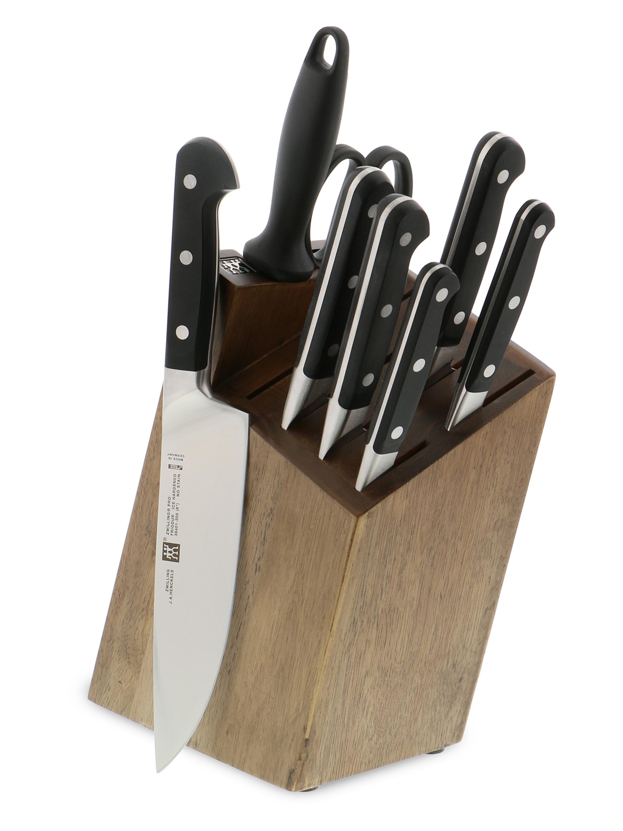 ZWILLING J.A. Henckels Pro 9 Piece Knife Block Set - Black