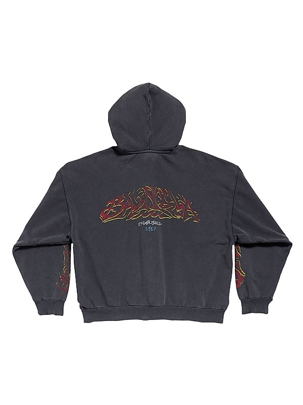 Shop Balenciaga Offshore Zip-Up Medium Fit Hoodie | Saks Shop Balenciaga Offshore Zip-Up Medium Fit Hoodie | Saks