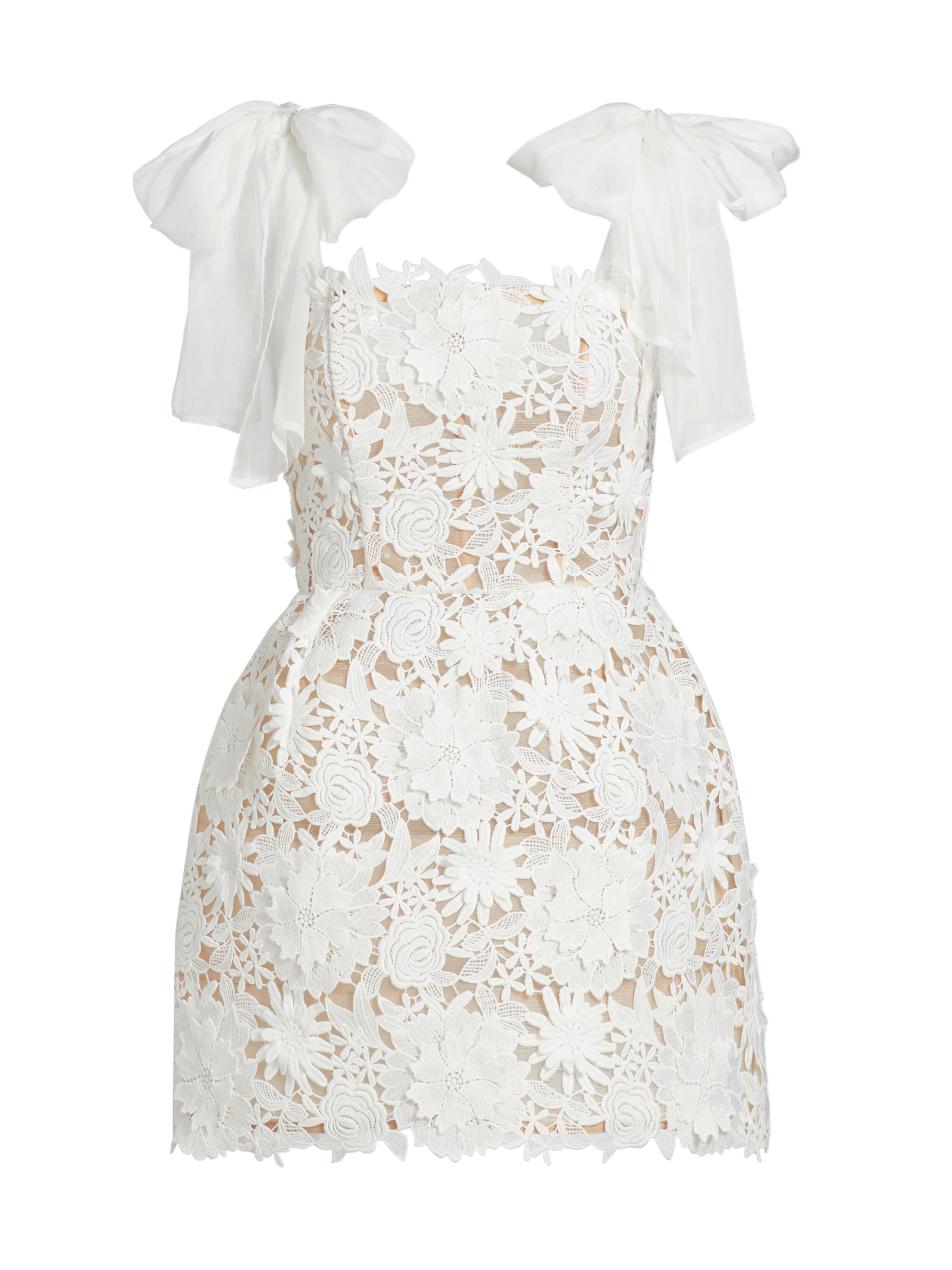 Bronx and Banco Maia Appliqu Lace Fit & Flare Minidress | Saks Fifth Avenue