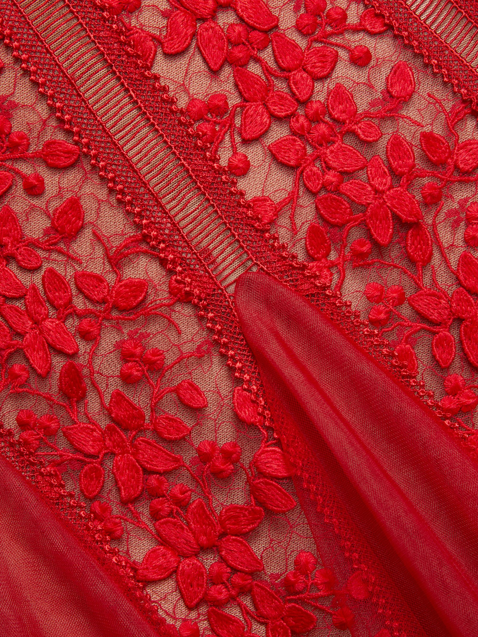 Bronx and Banco Megan Lace Short-Sleeve Midi-Dress Saks Fifth Avenue