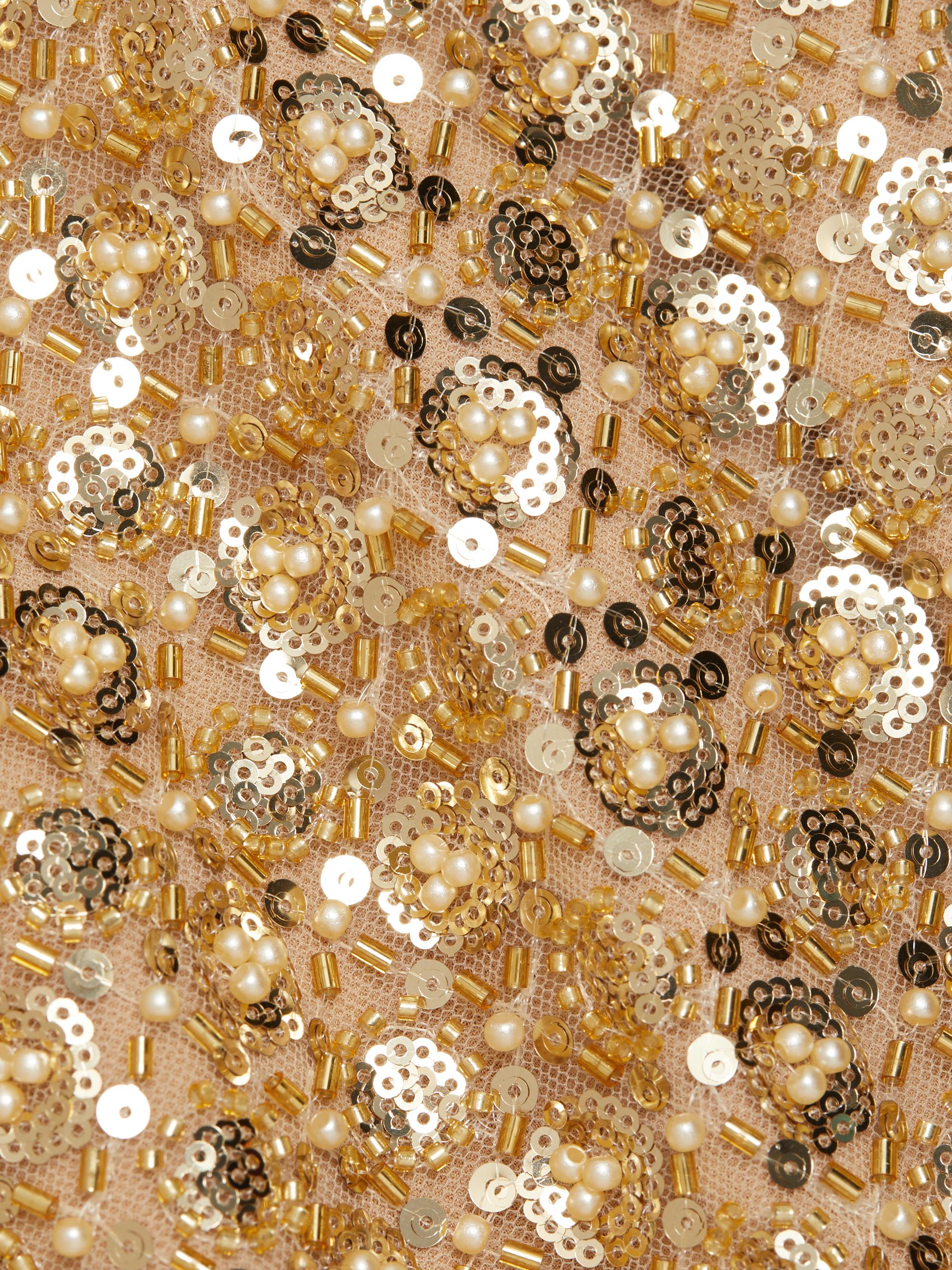 Bronx and Banco Allegra Embellished Metallic Sleeveless Gown | Saks Fifth  Avenue