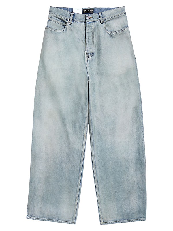 Shop Balenciaga Denim Size Sticker Baggy Jeans | Saks Fifth Shop Balenciaga Denim Size Sticker Baggy Jeans | Saks Fifth