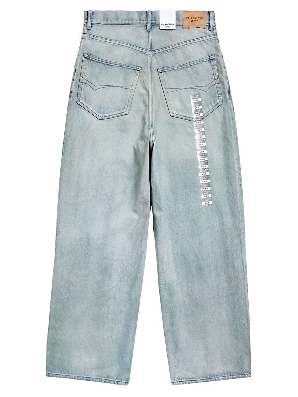 Shop Balenciaga Denim Size Sticker Baggy Jeans | Saks Fifth Shop Balenciaga Denim Size Sticker Baggy Jeans | Saks Fifth