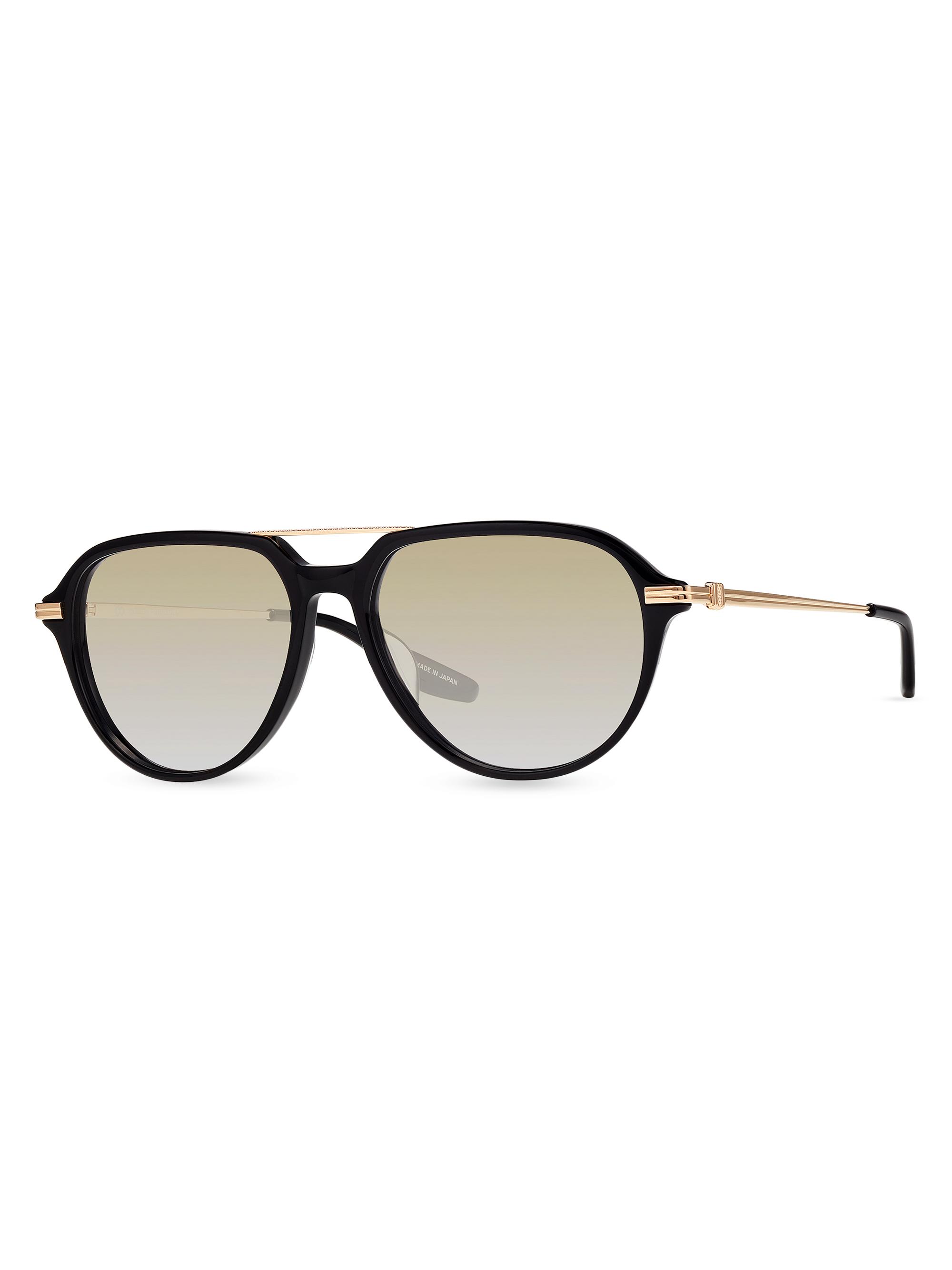Barton Perreira Men's Dunn 55MM Aviator Sunglasses - Black Gold
