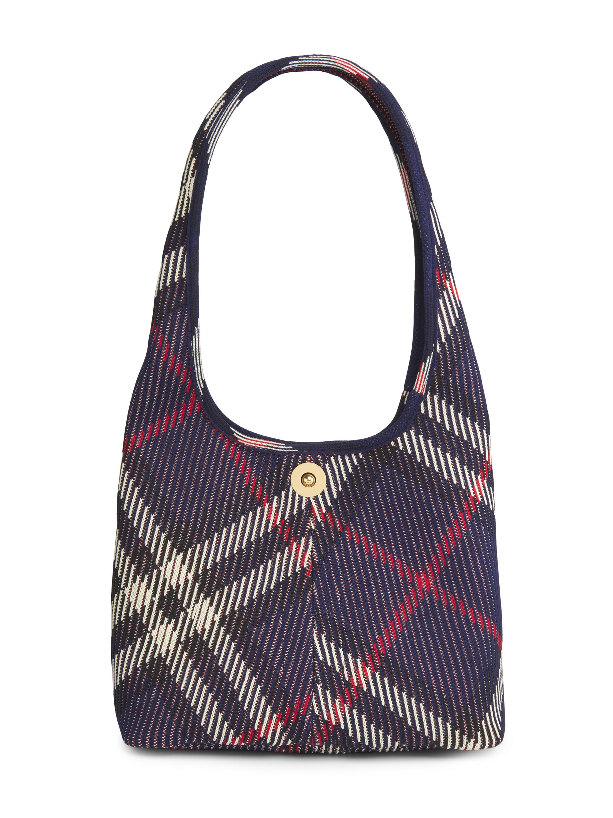 Hobo Bag Burberry 90s Shoulder Bag New Burberry Small Check Knit