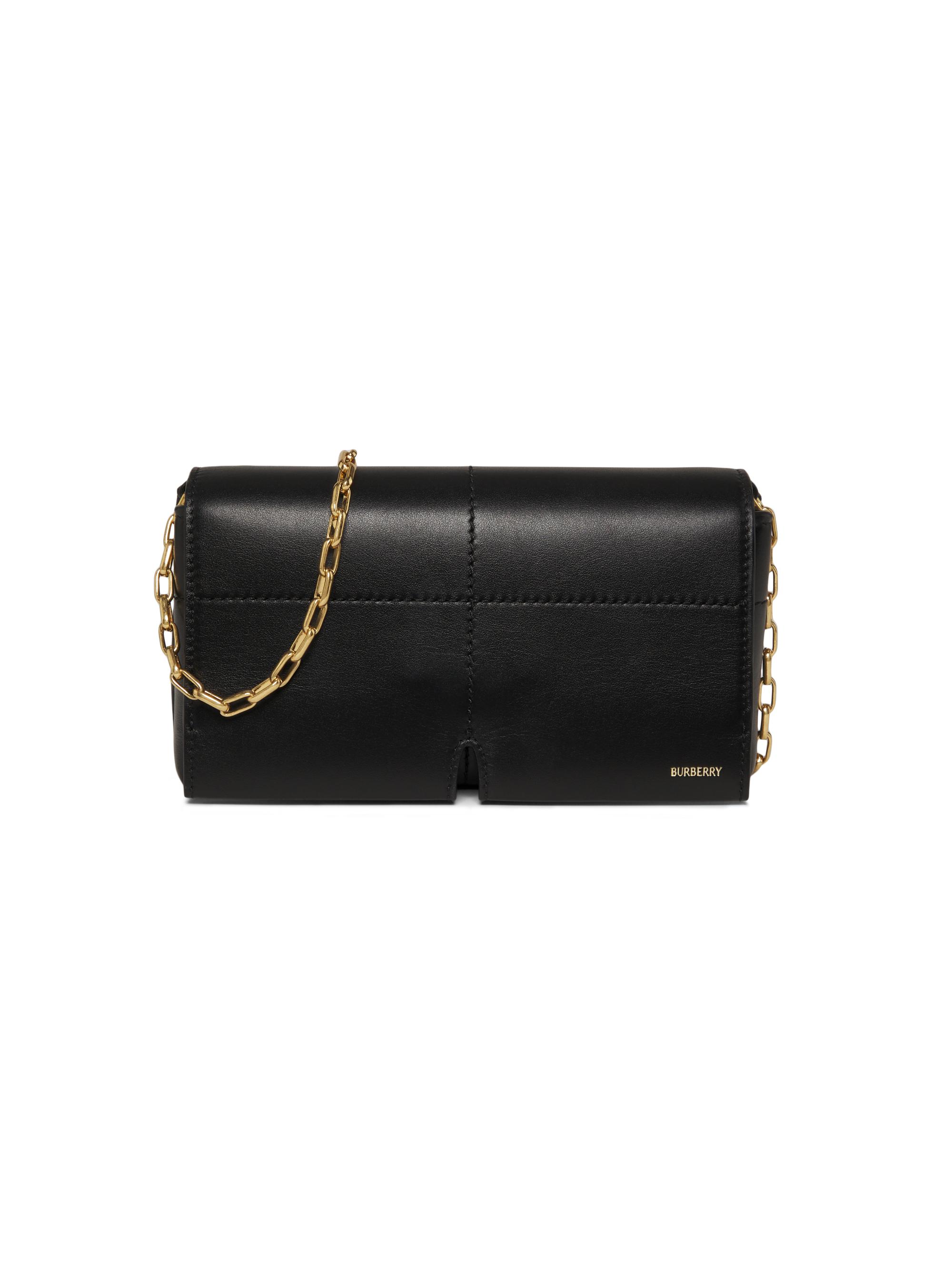 Burberry Women's Snip Chain Leather Mini Bag - Black