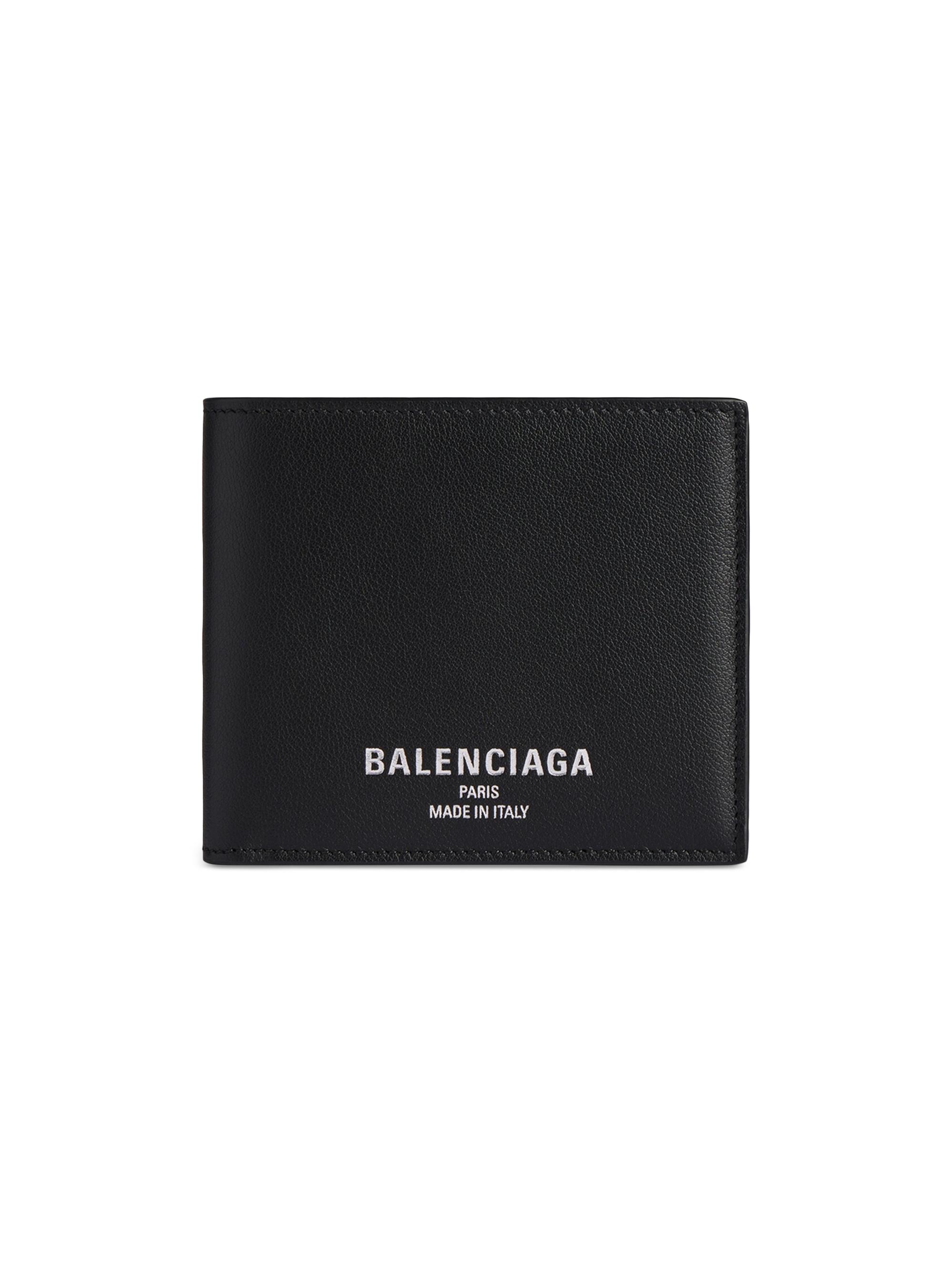 Balenciaga Men's Credit Square Folded Wallet - Black
