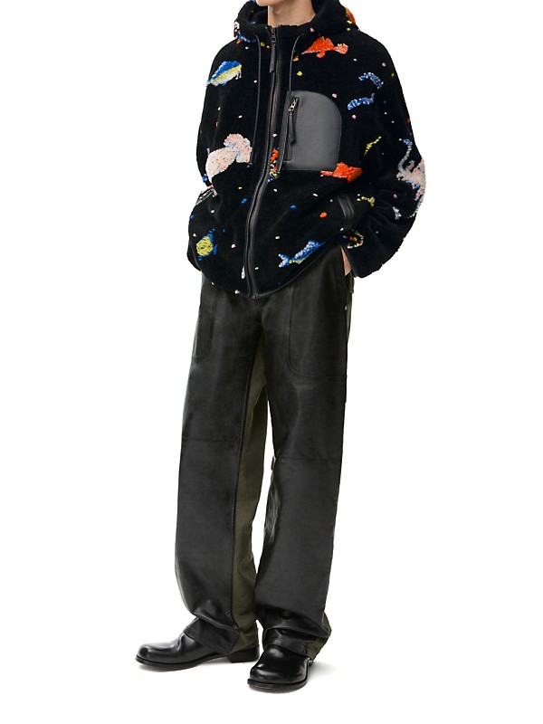 Shop LOEWE Suna Fujita x Loewe Fleece Hooded Jacket | Saks Shop LOEWE Suna Fujita x Loewe Fleece Hooded Jacket | Saks