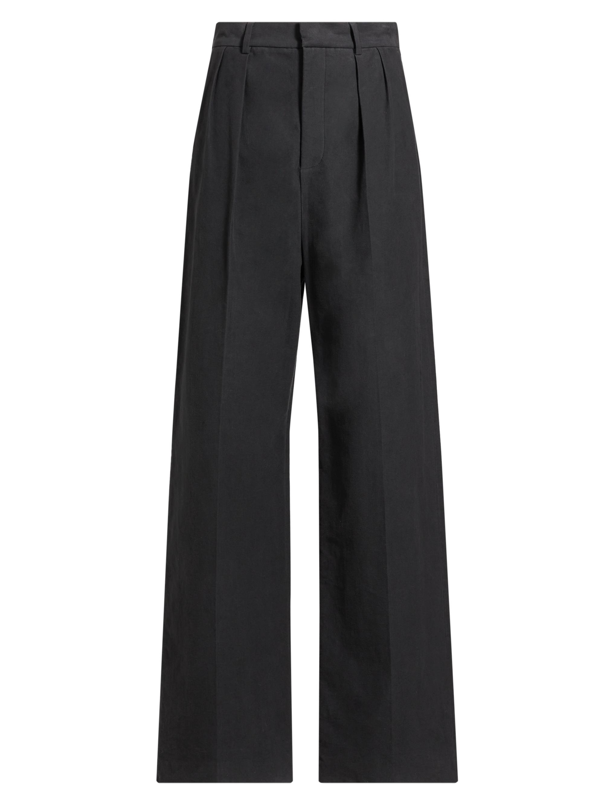 LOEWE Men's Cotton-Blend Wide-Leg Pants - Dark Anthracite
