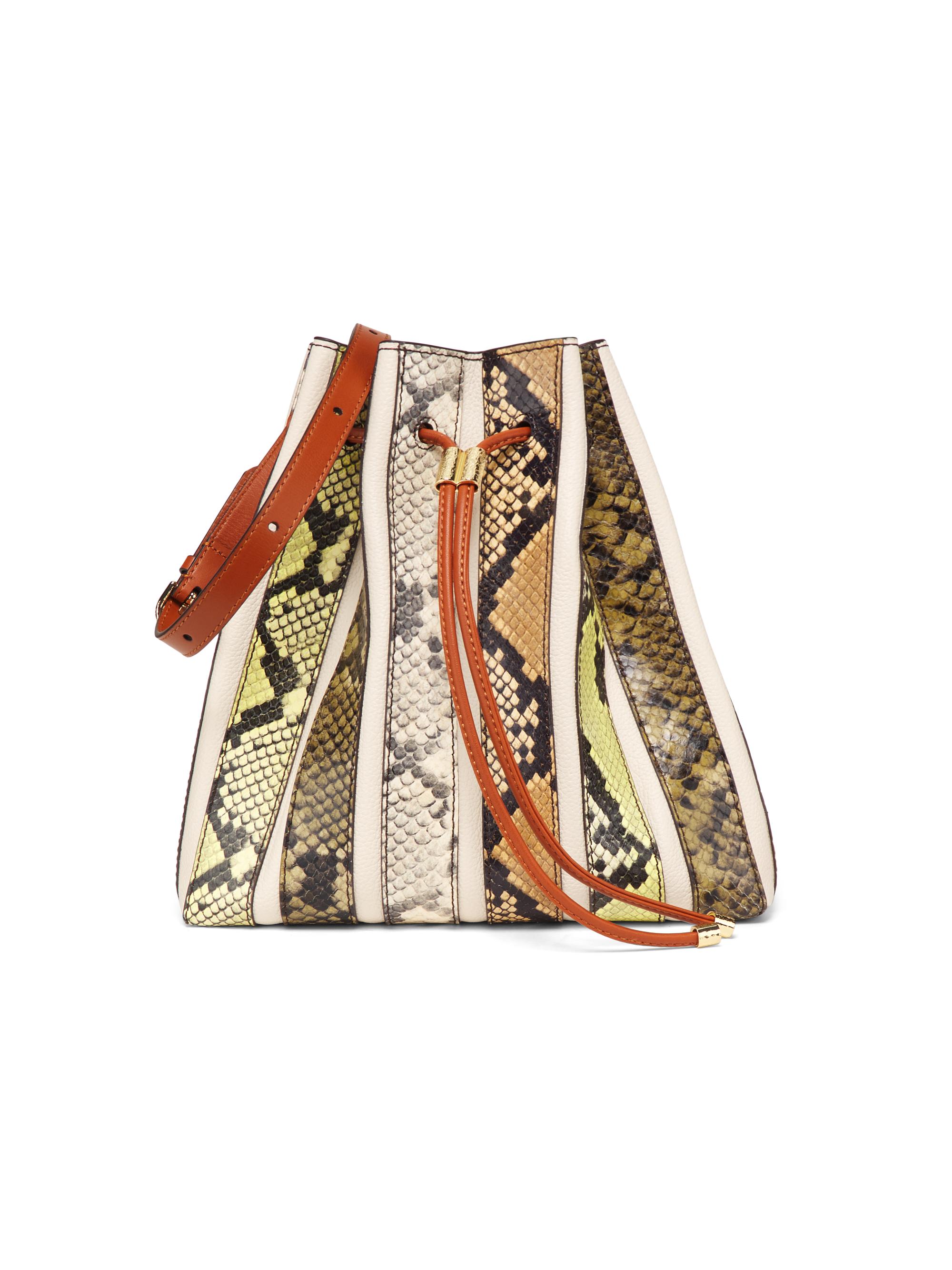 Ulla Johnson Women's Alma Everyday Python-Embossed Leather Bucket Bag - Mixte Python