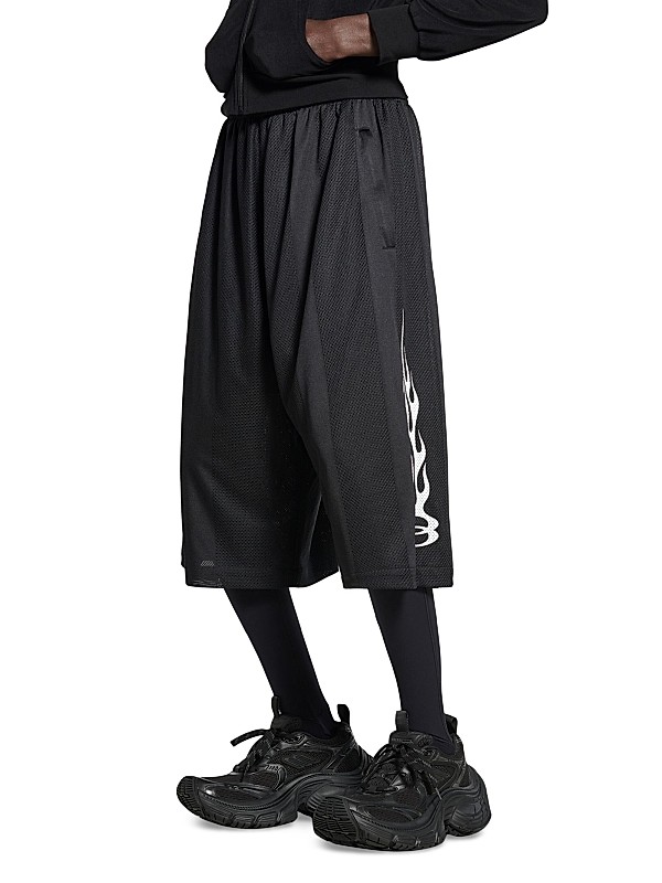 Shop Balenciaga Burning Unity Baggy Shorts | Saks Fifth Avenue Shop Balenciaga Burning Unity Baggy Shorts | Saks Fifth Avenue