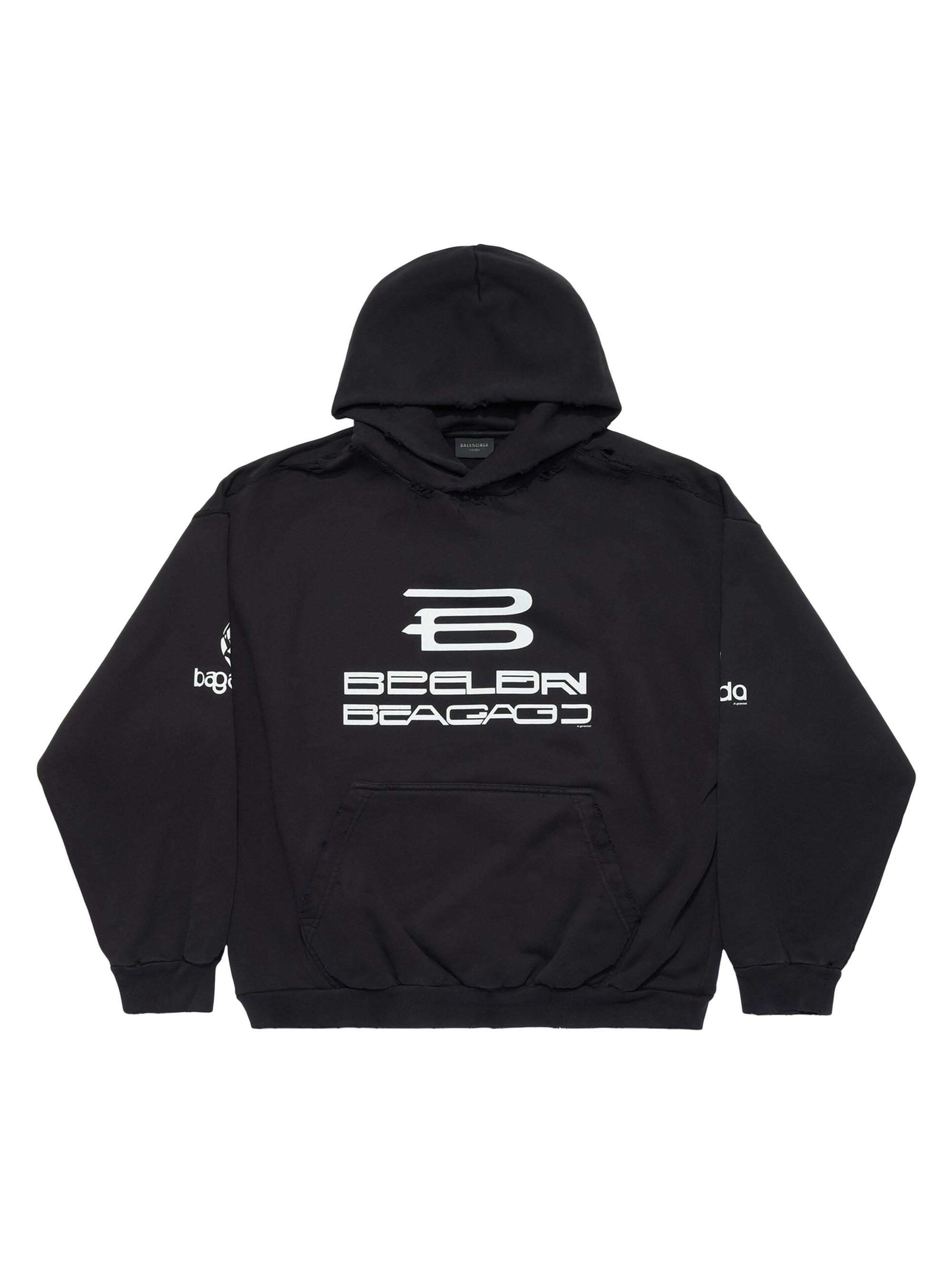 Balenciaga AI Generated Medium Fit Hoodie - Black