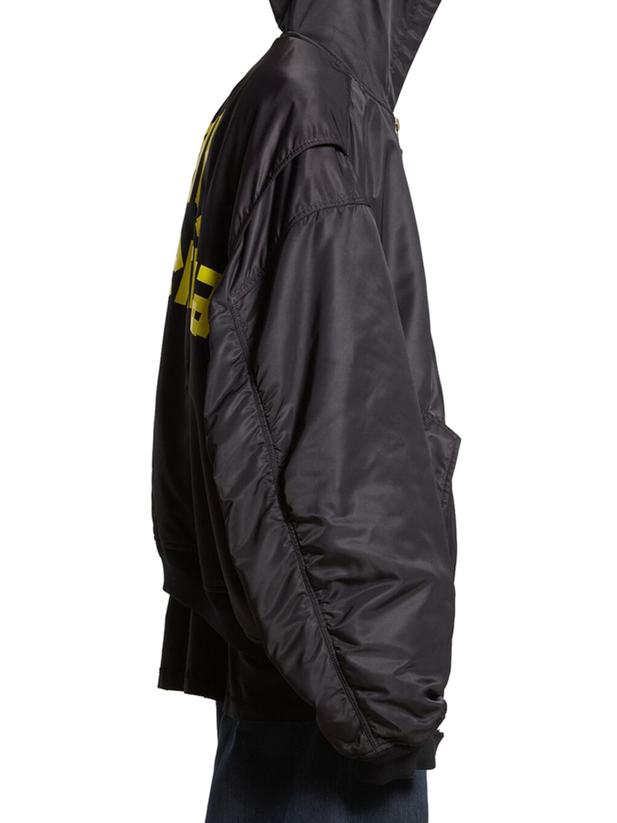Balenciaga Tape Type Light Hooded Bomber Jacket | Saks Fifth Avenue