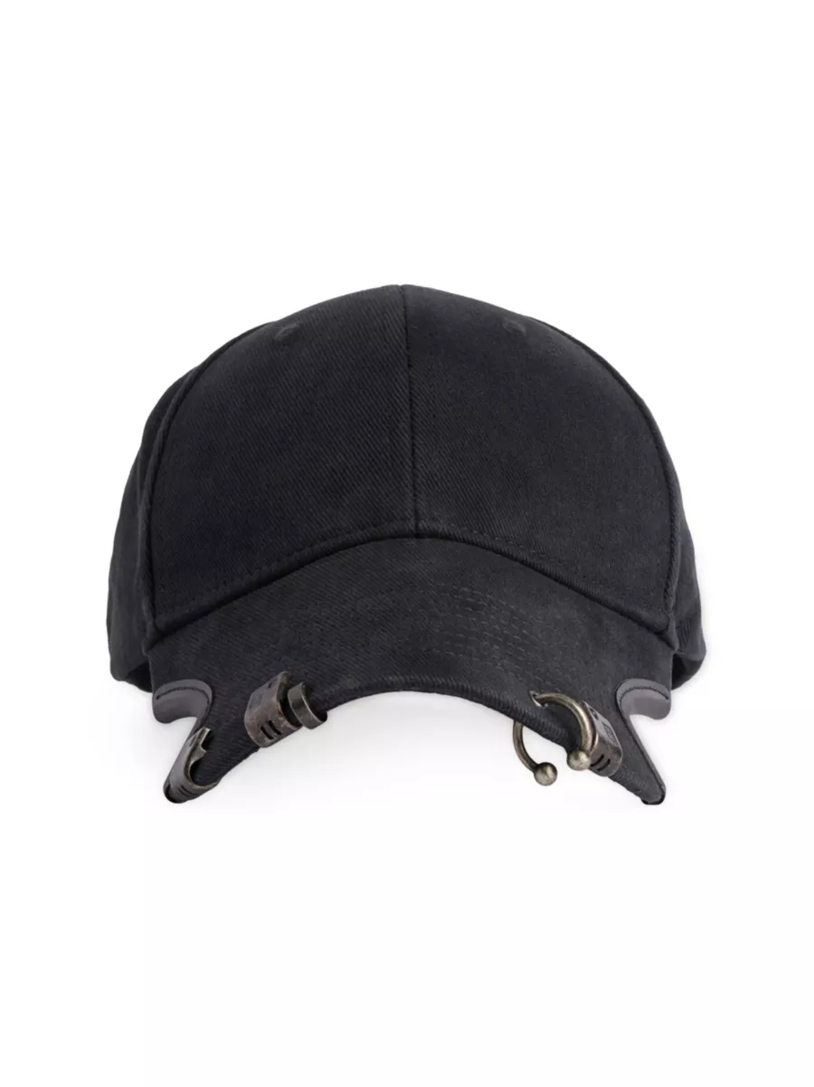 Shop Balenciaga Logo Piercing Cap | Saks Fifth Avenue Shop Balenciaga Logo Piercing Cap | Saks Fifth Avenue