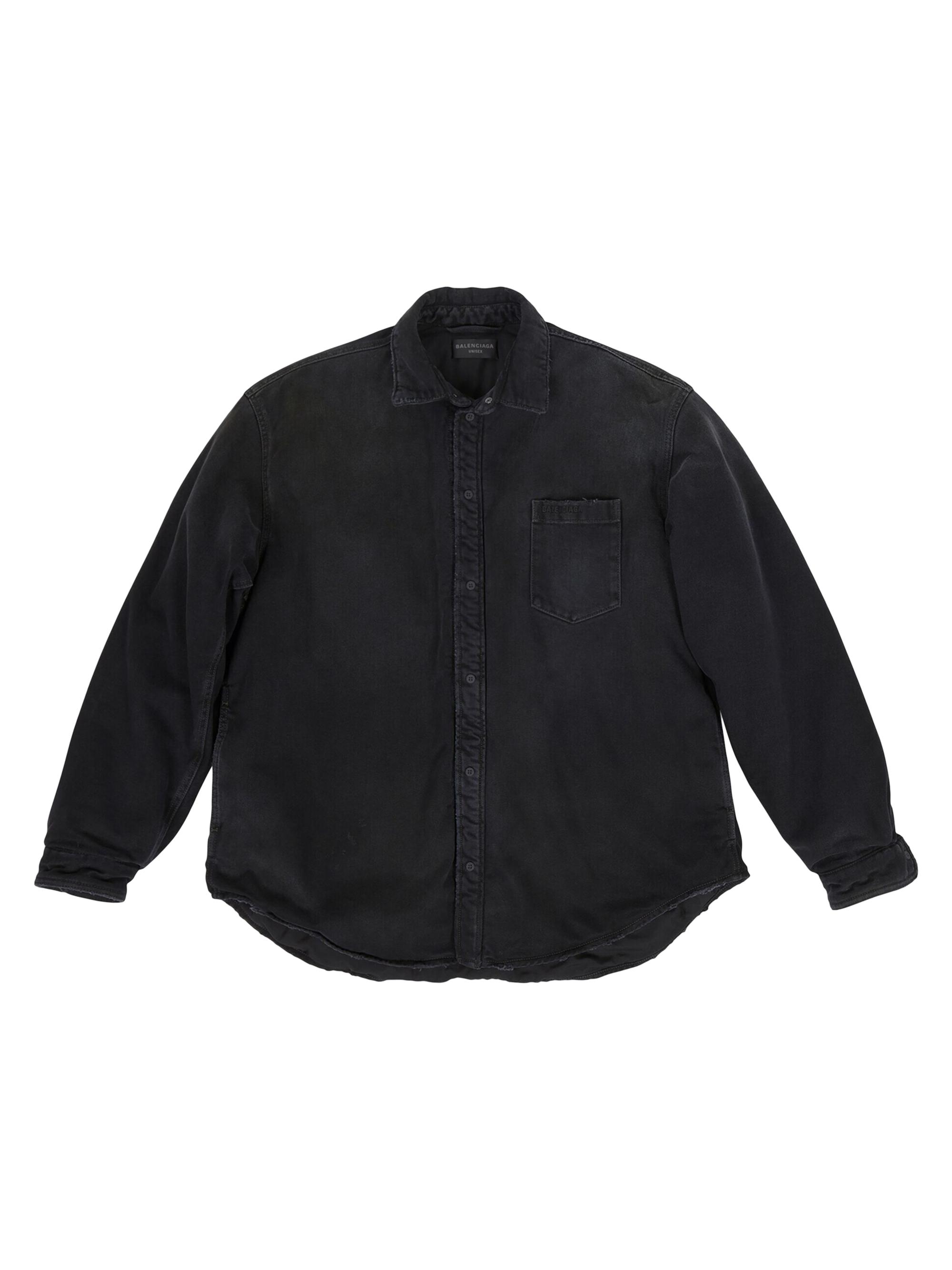 Balenciaga Men's Padded Shirt - Black