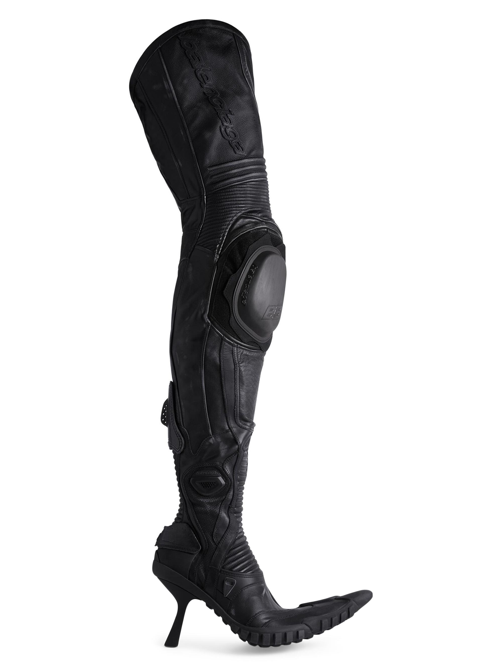 Balenciaga Women's Biker 90MM Over-the-Knee Boots - Black