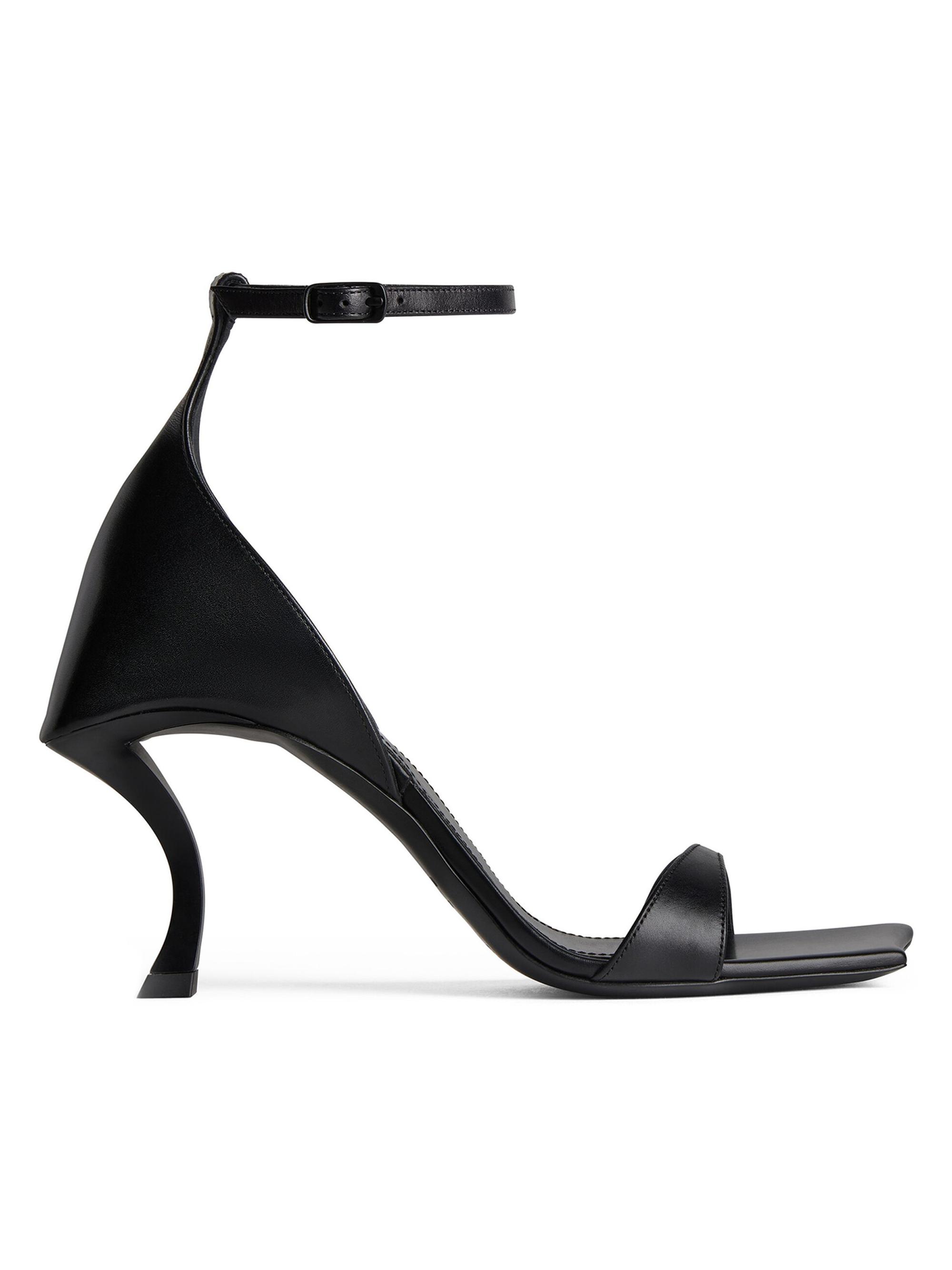 Balenciaga Women's Hourglass 100MM Sandals - Black