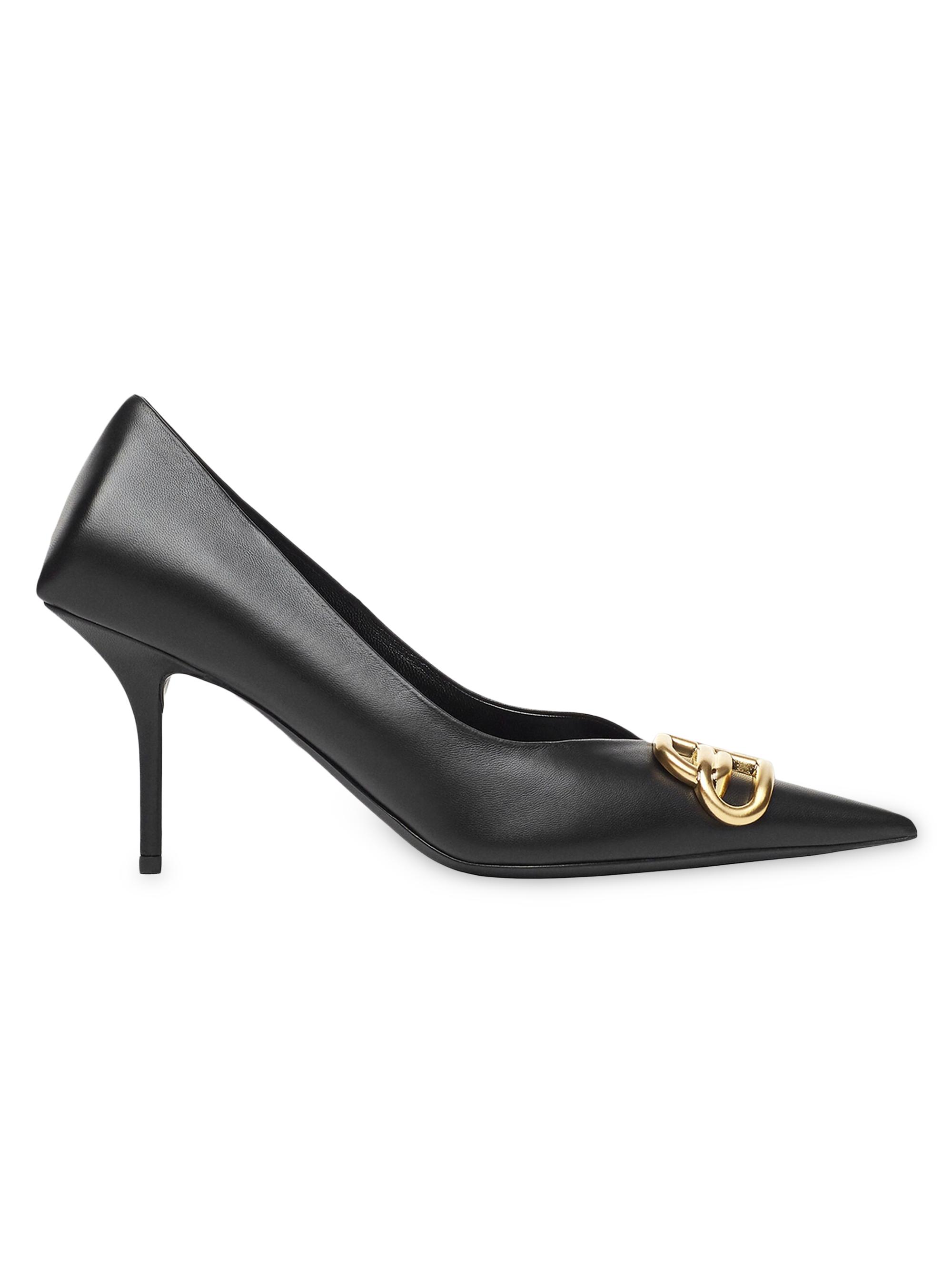 Balenciaga Women's Square Knife 80MM Pumps - Black