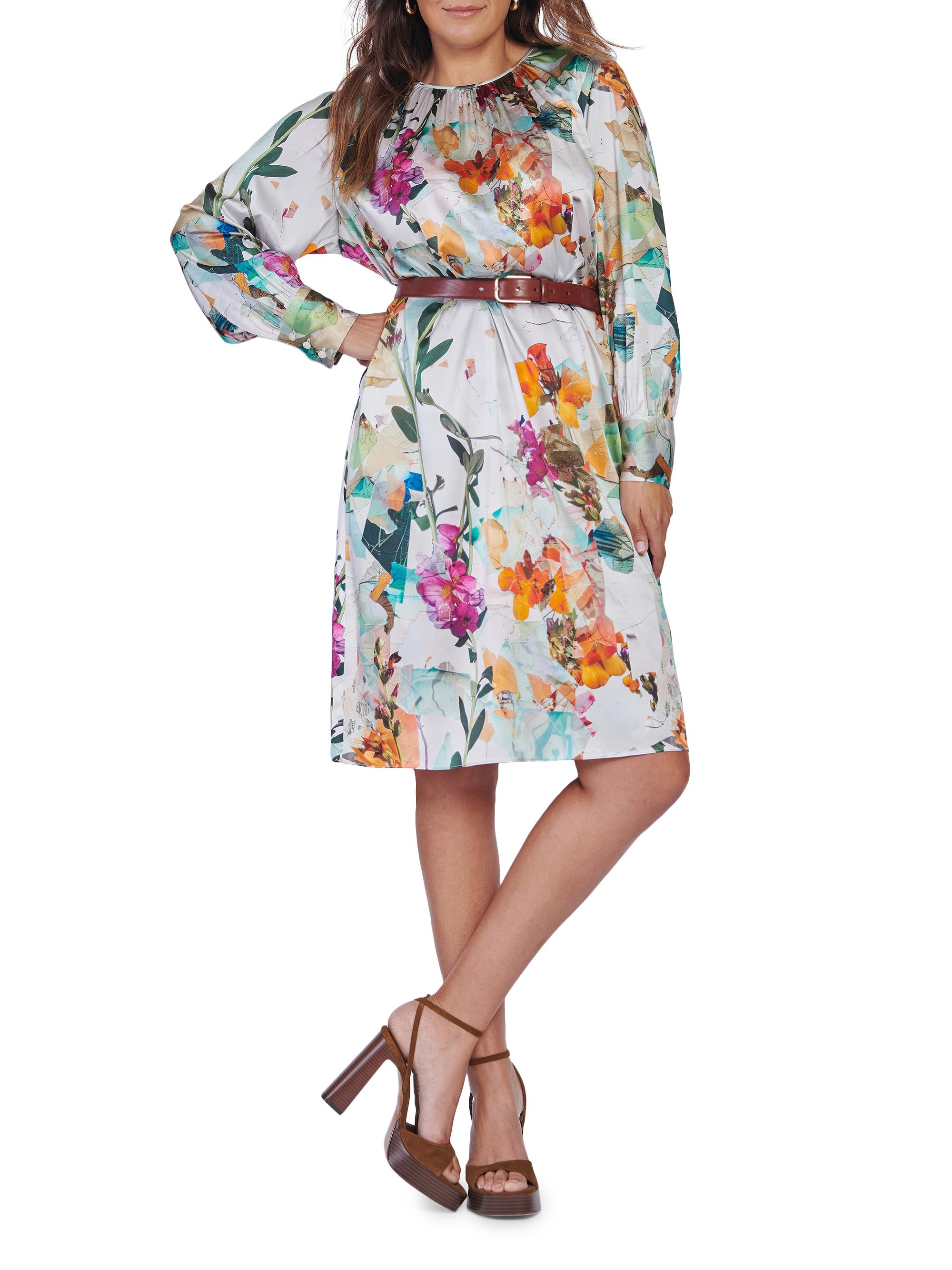 Gabriella Rossetti Women's Natalia Stretch Silk Floral Dress - Floral