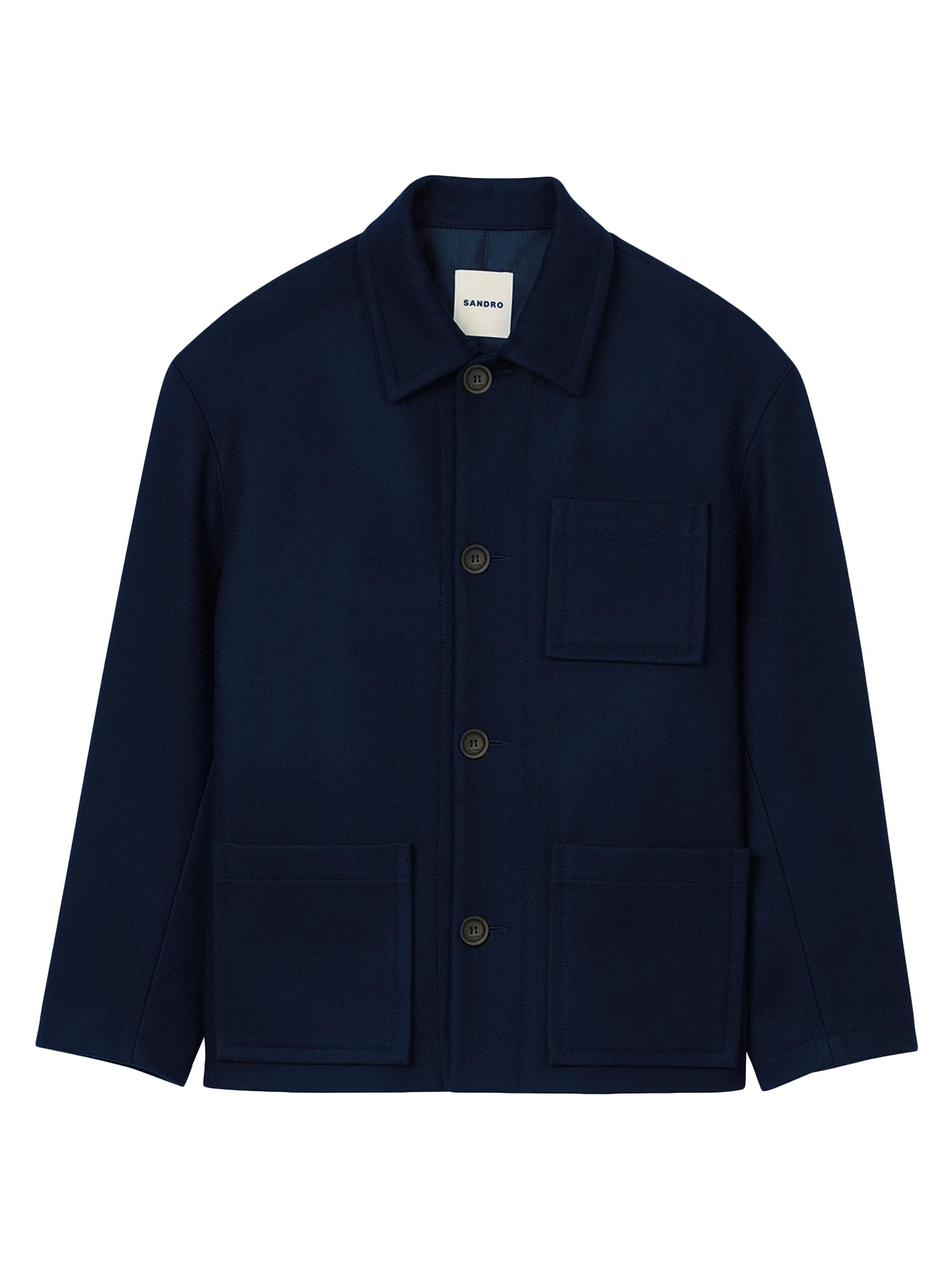 Sandro Men's Workwear Jacket - Navy Blue