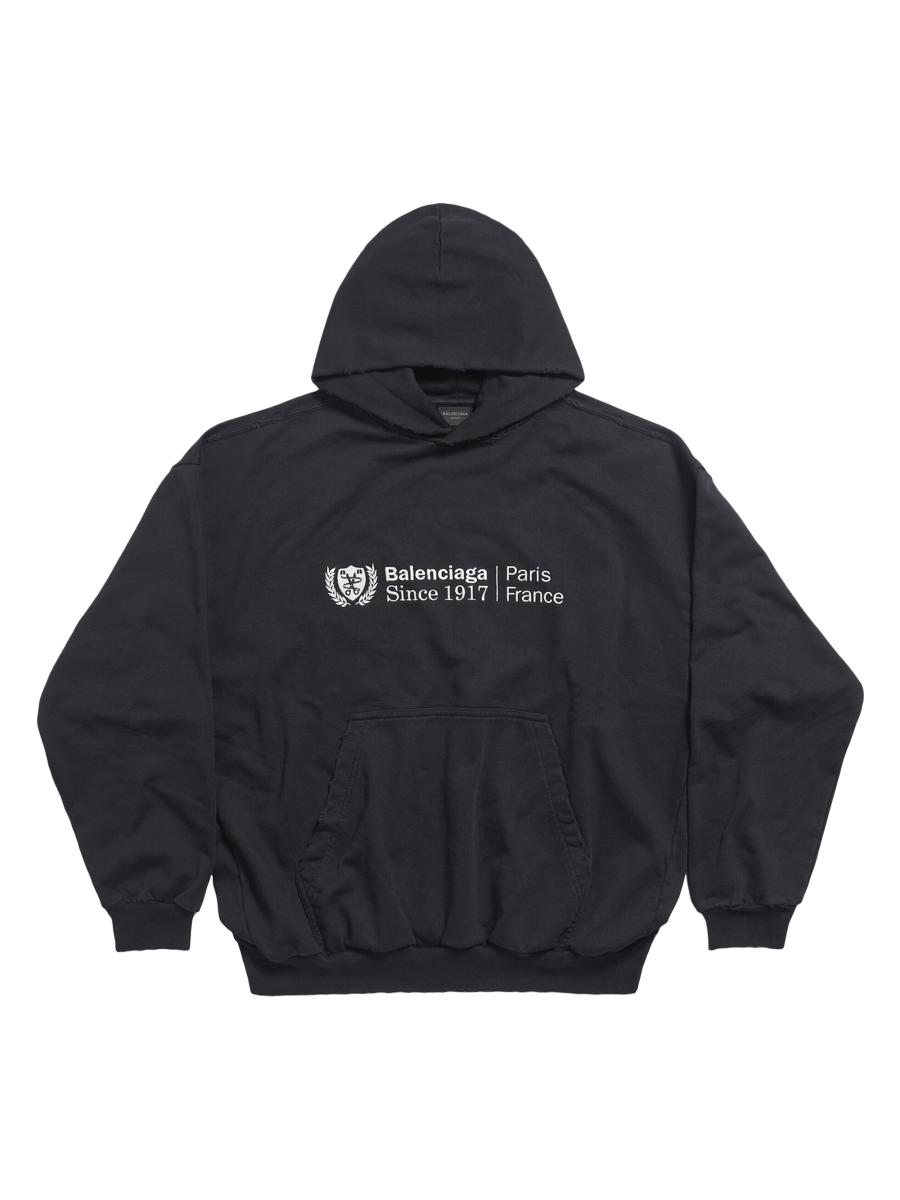 パーカー・フーディ *BALENCIAGA* Medium Fit Hood Black White 767877TKVI91070 767 Balenciaga Hand-drawn Hoodie Medium Fit in Black/white