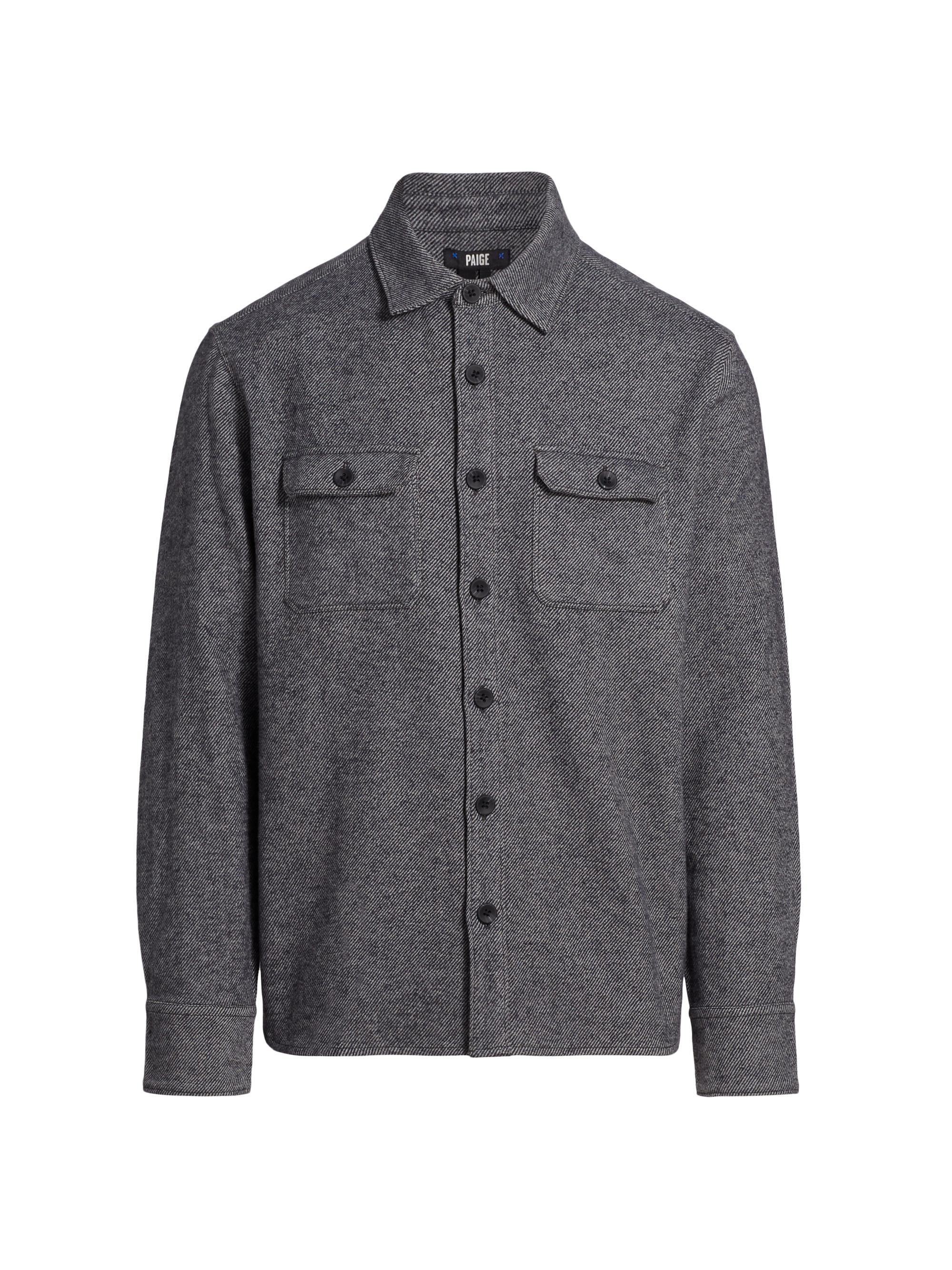 Paige Men's Wilbur Cotton Overshirt - Mountain Shadow
