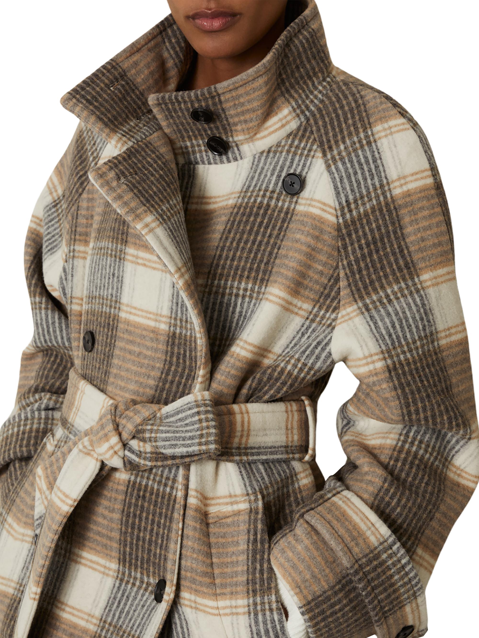 Reiss Piper Check Wool-Blend Coat | Saks Fifth Avenue