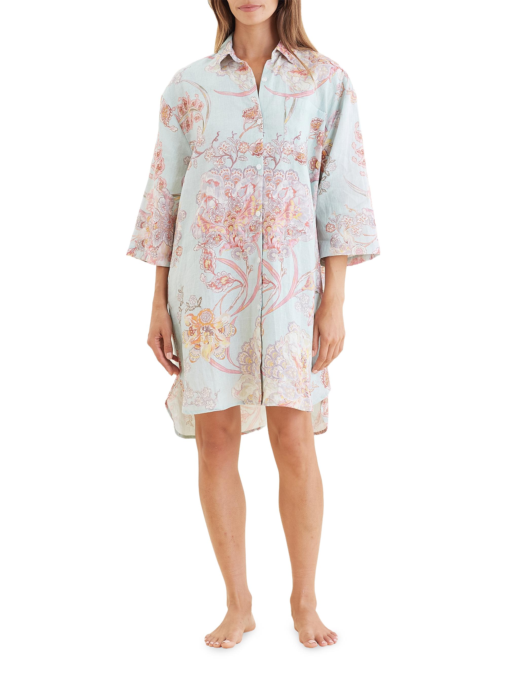 Papinelle Coco Resort Floral Linen Nightie Saks Fifth Avenue
