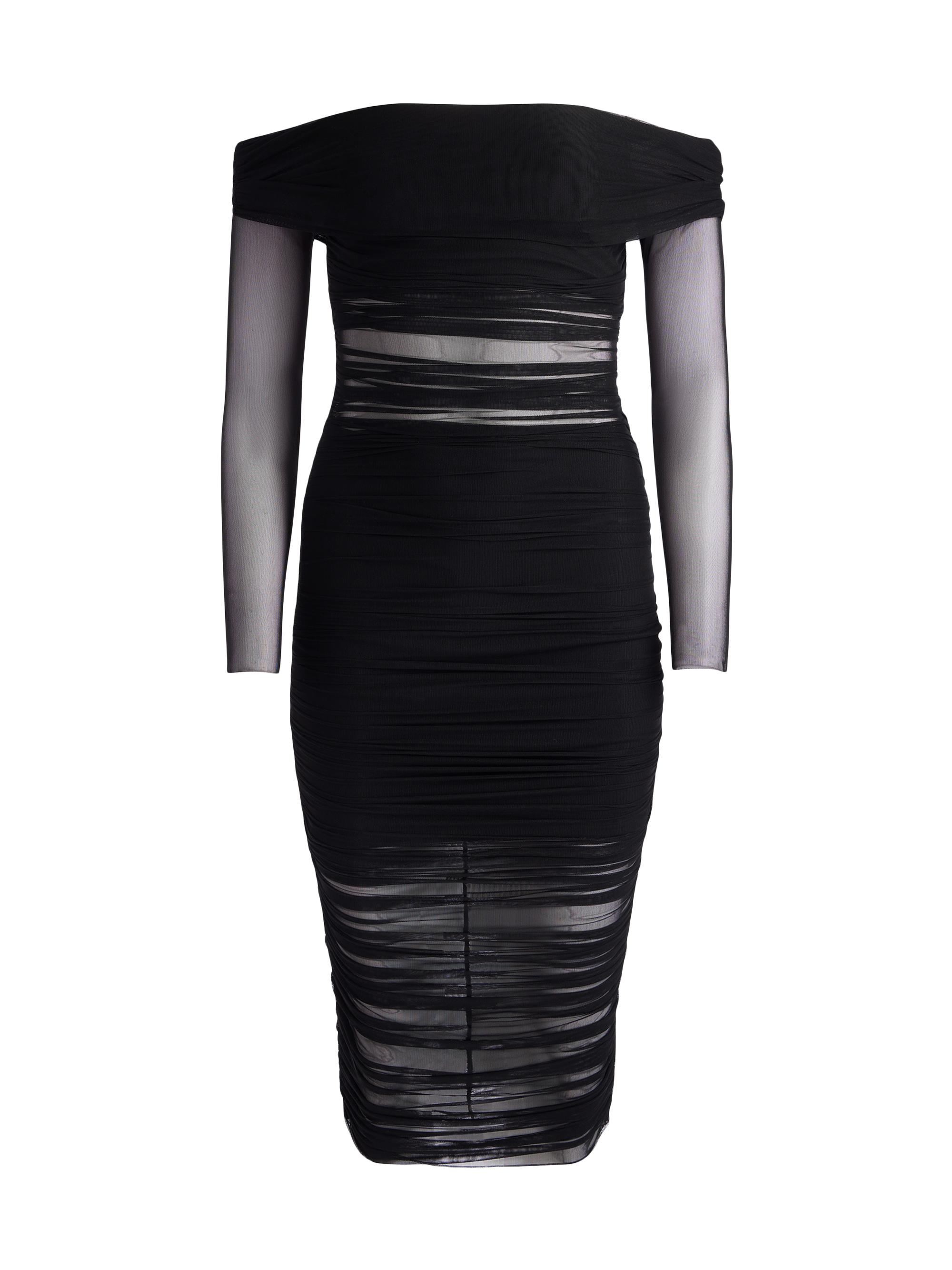 Alice + Olivia Women's Isadola Off-The-Shoulder Midi-Dress - Black