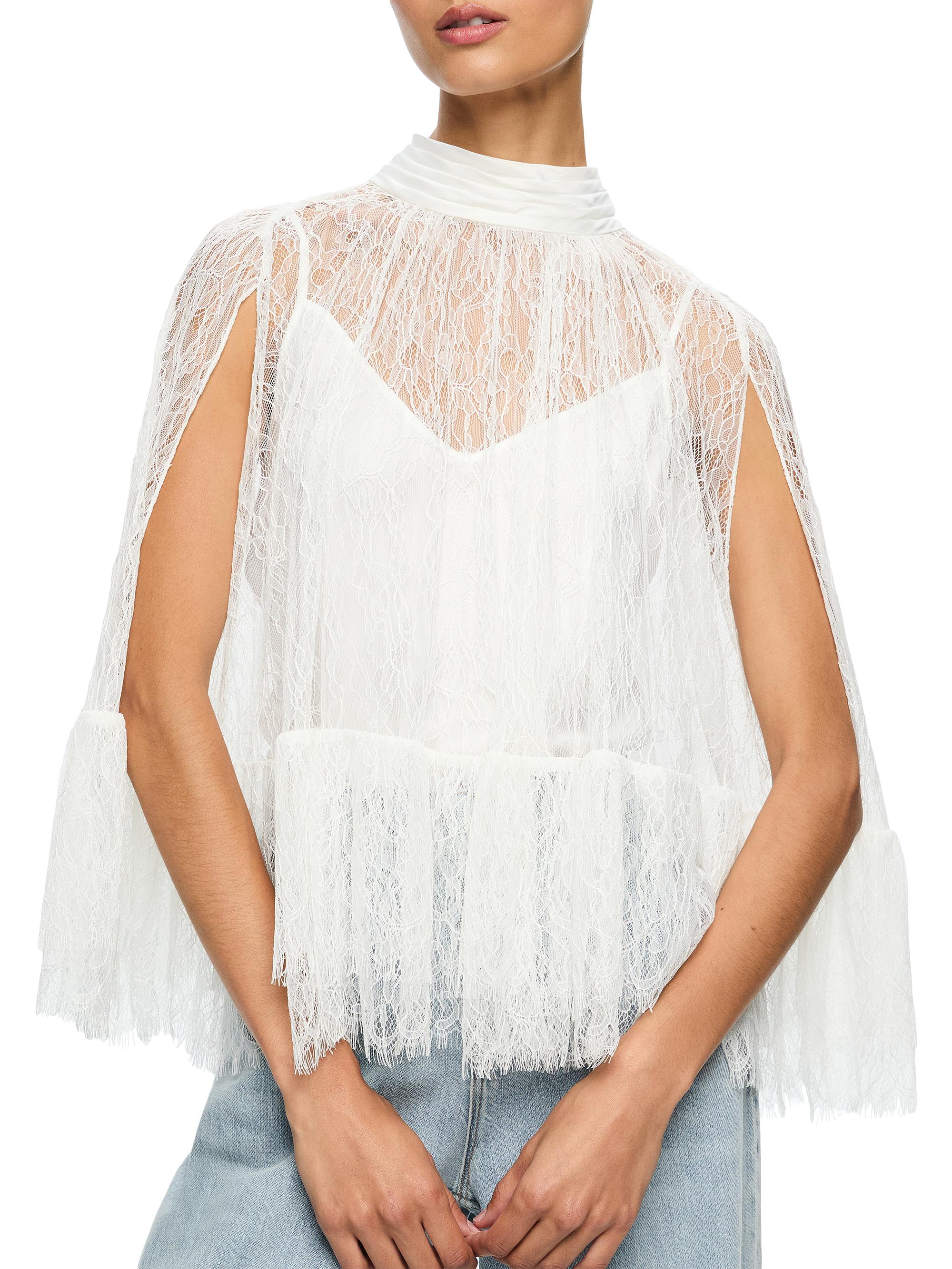 Alice + Olivia Zenon Lace Top | Saks Fifth Avenue