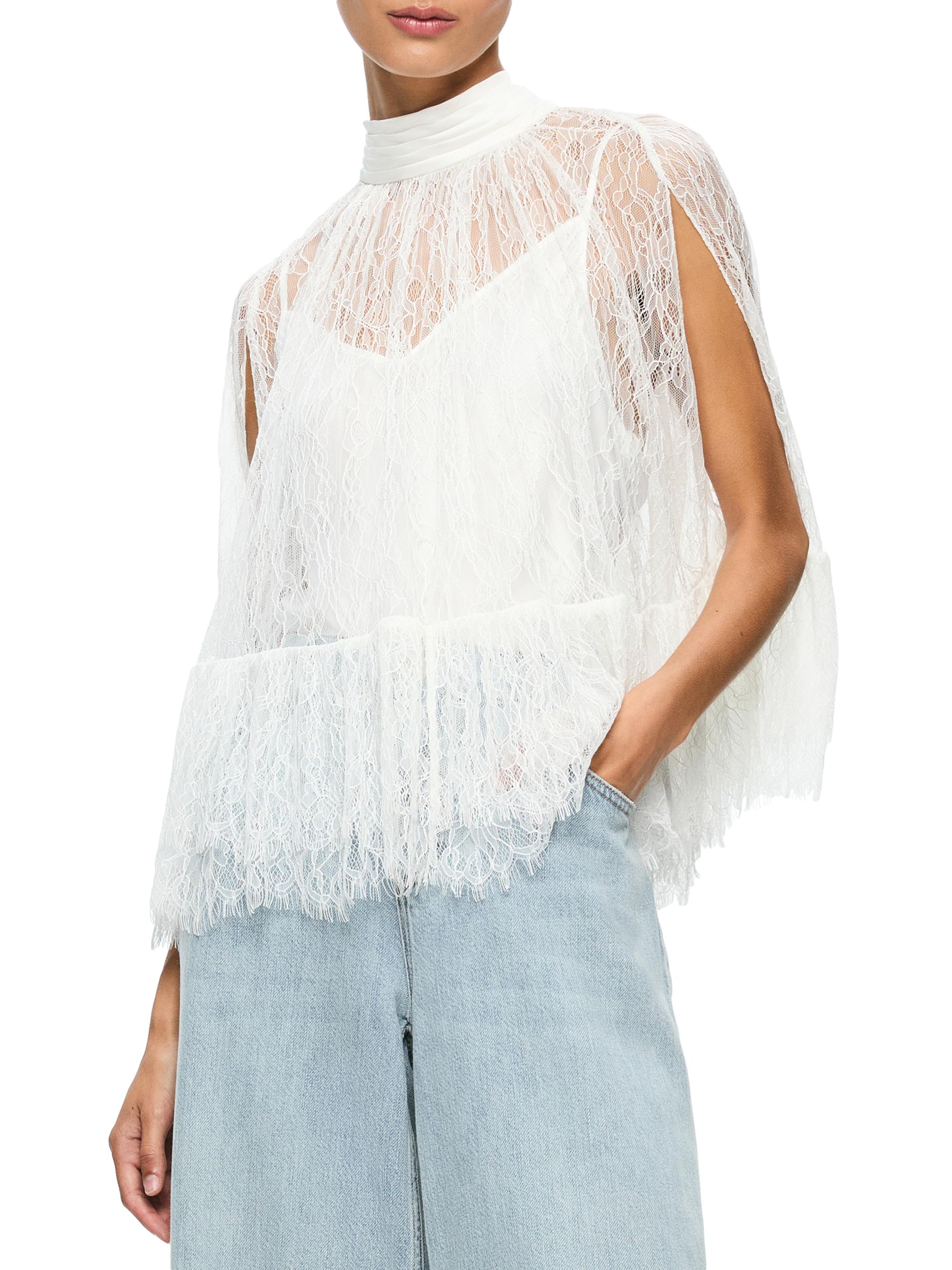Alice + Olivia Zenon Lace Top | Saks Fifth Avenue