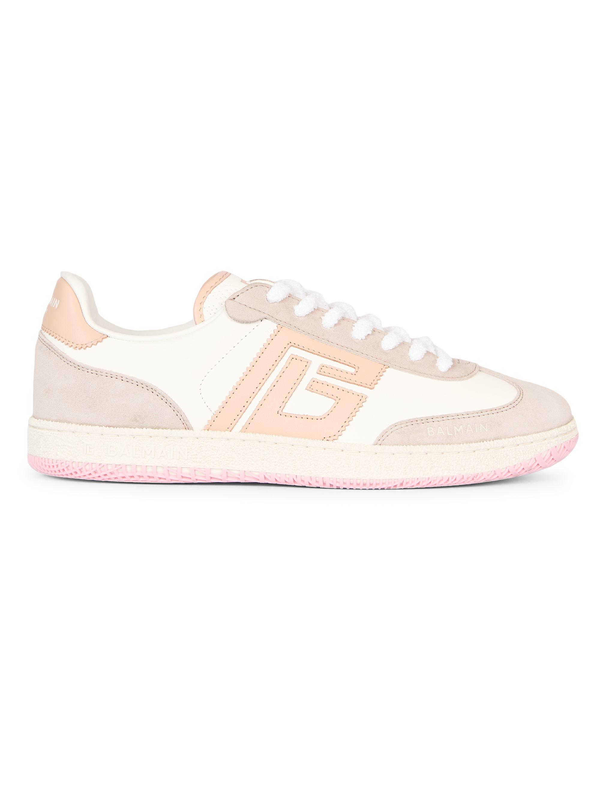 Balmain Women's Swan Suede & Leather Low-Top Sneakers - Beige And White