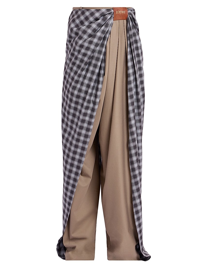 Shop LOEWE Cotton-Blend Draped Wide-Leg Pants | Saks Fifth Shop LOEWE Cotton-Blend Draped Wide-Leg Pants | Saks Fifth