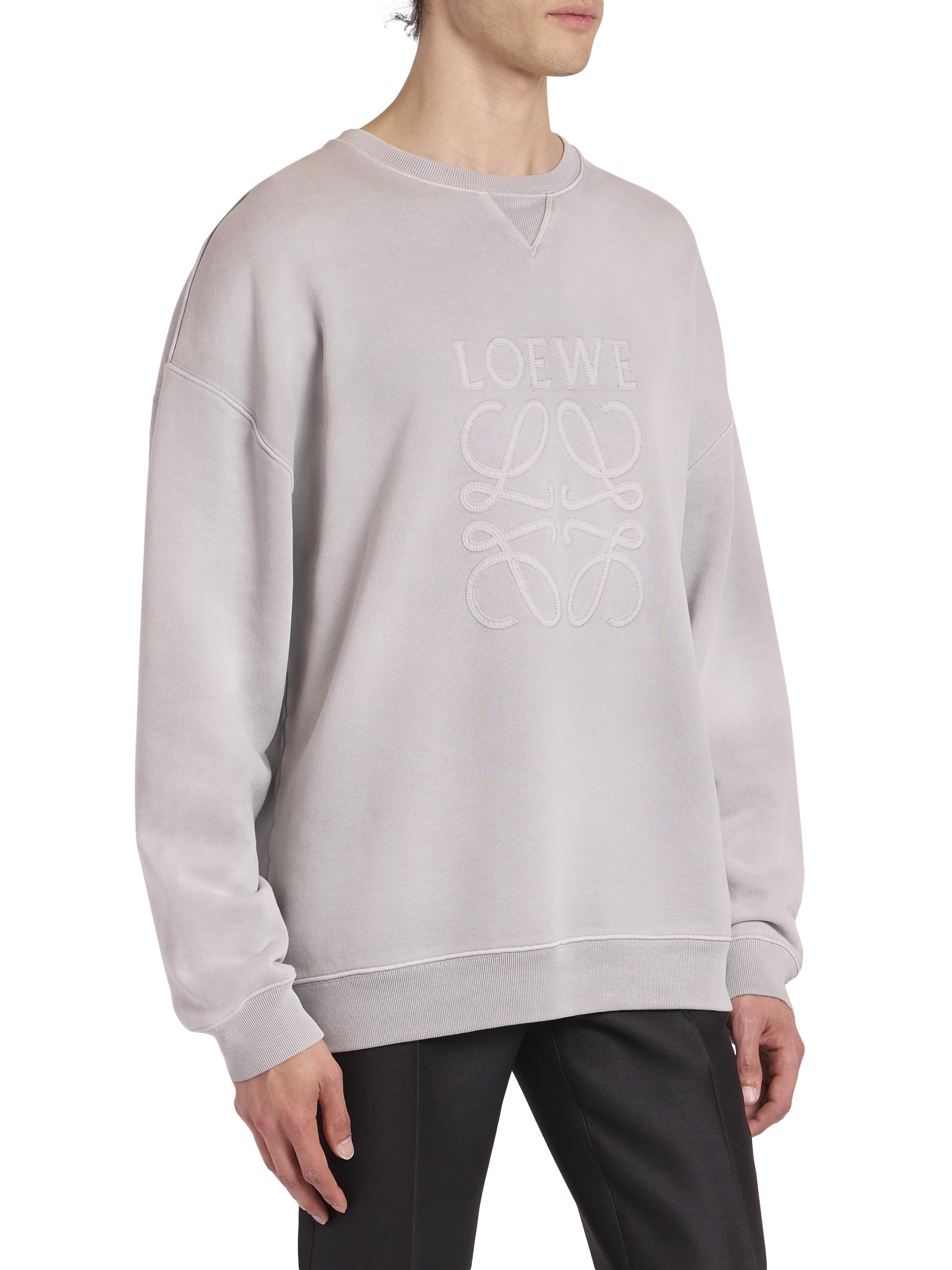 LOEWE Anagram Cotton-Blend Crewneck Sweatshirt | Saks Fifth Avenue