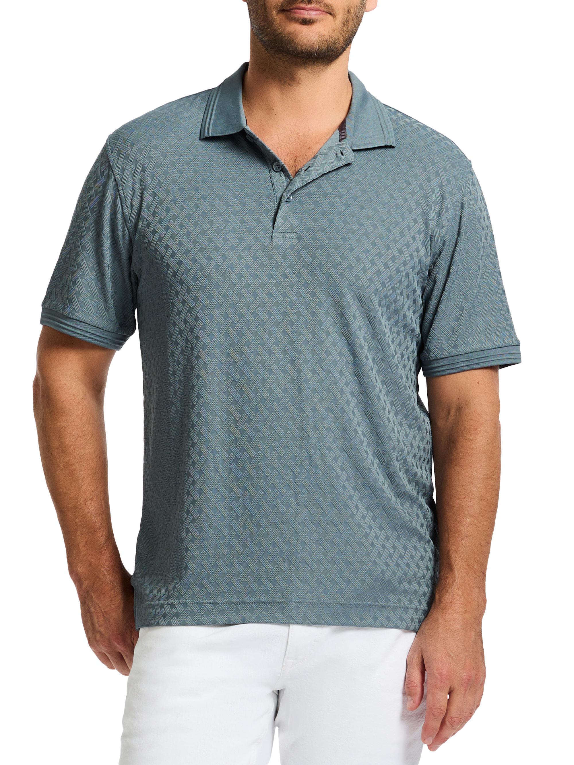 Robert Graham Men's Elias Knit Polo Shirt - Seafoam