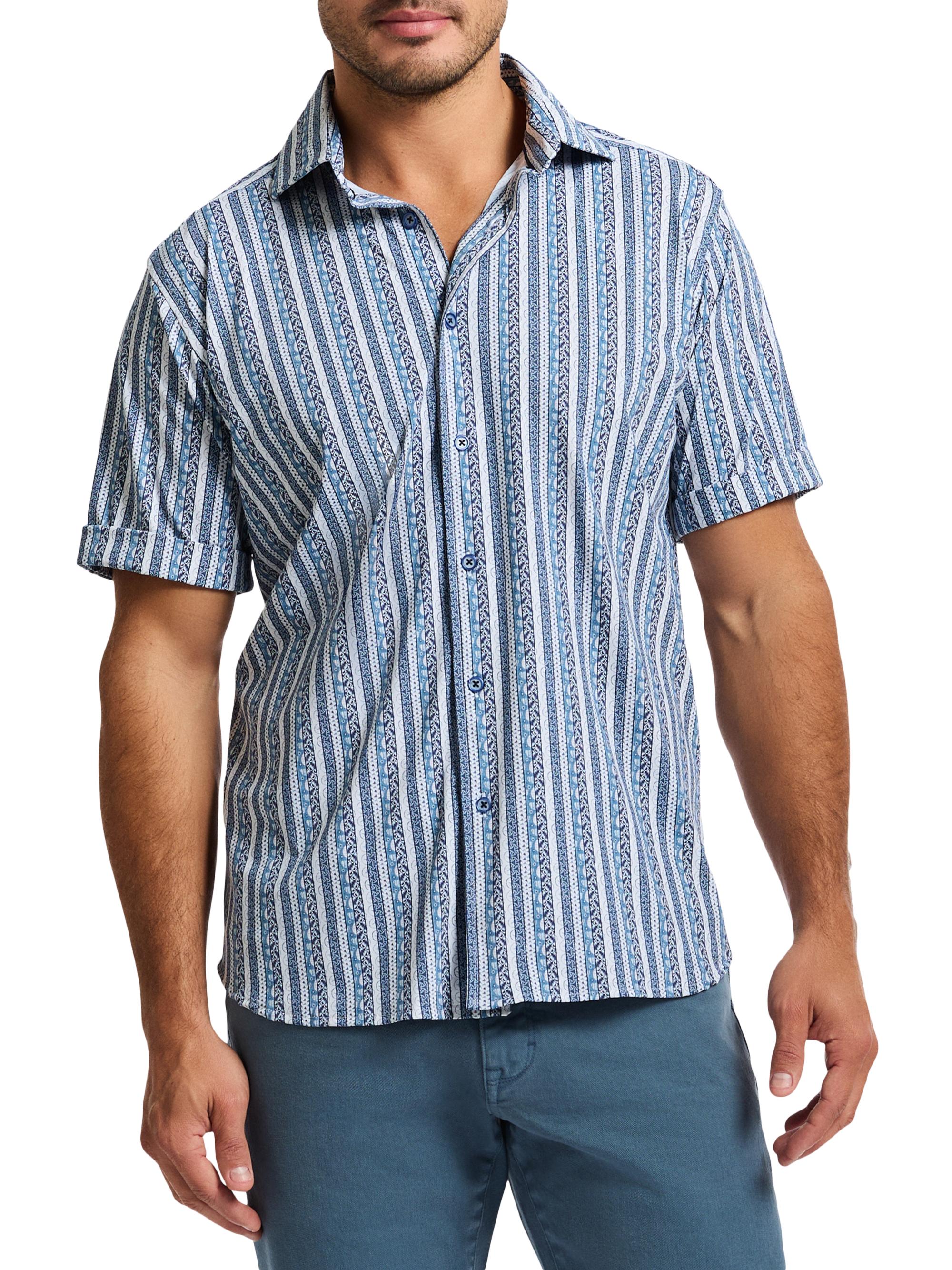 Robert Graham Men's Ionian Knit Shirt - Navy