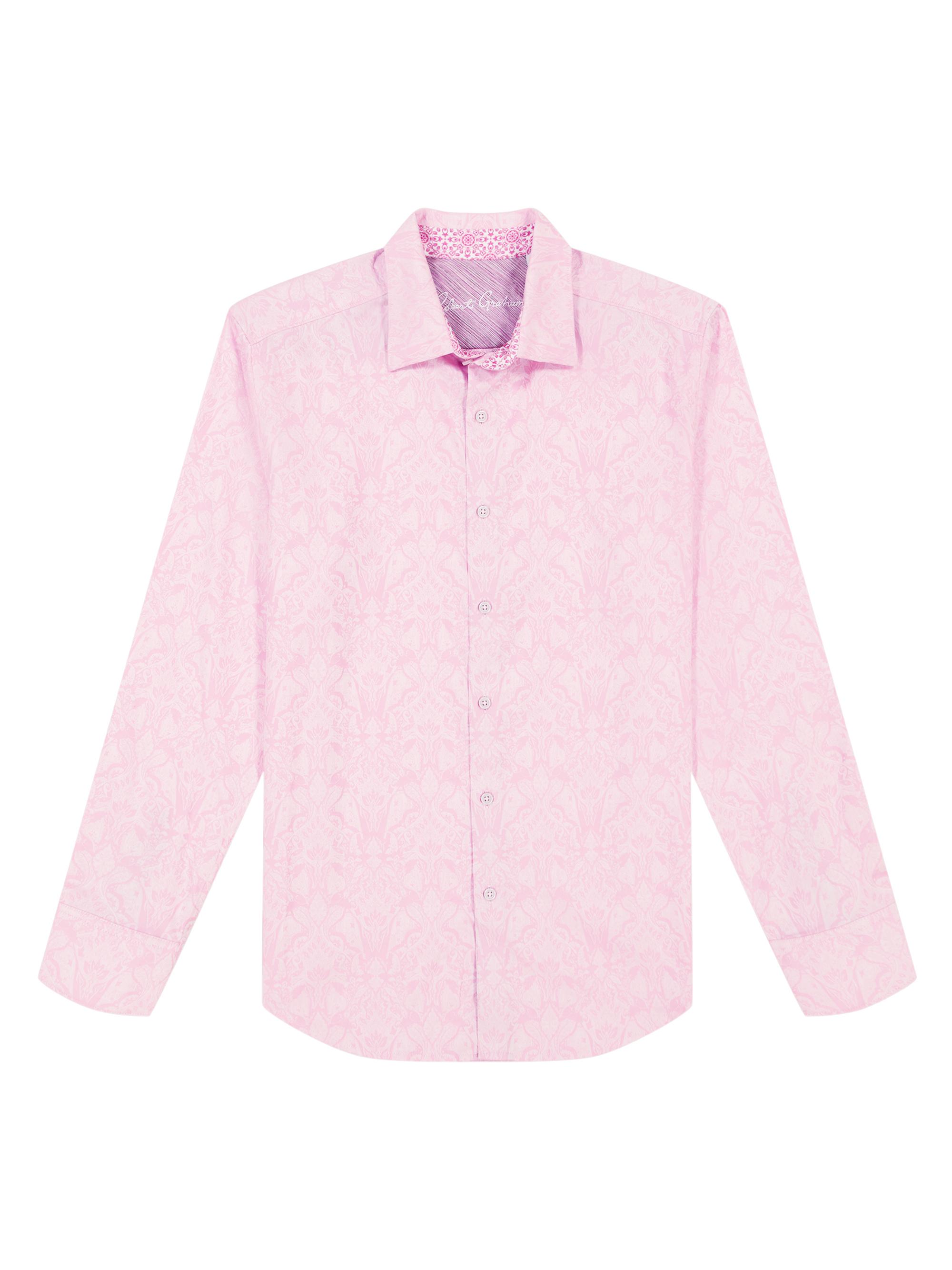 Robert Graham Men's Highland Cotton Printed Shirt - Pink
