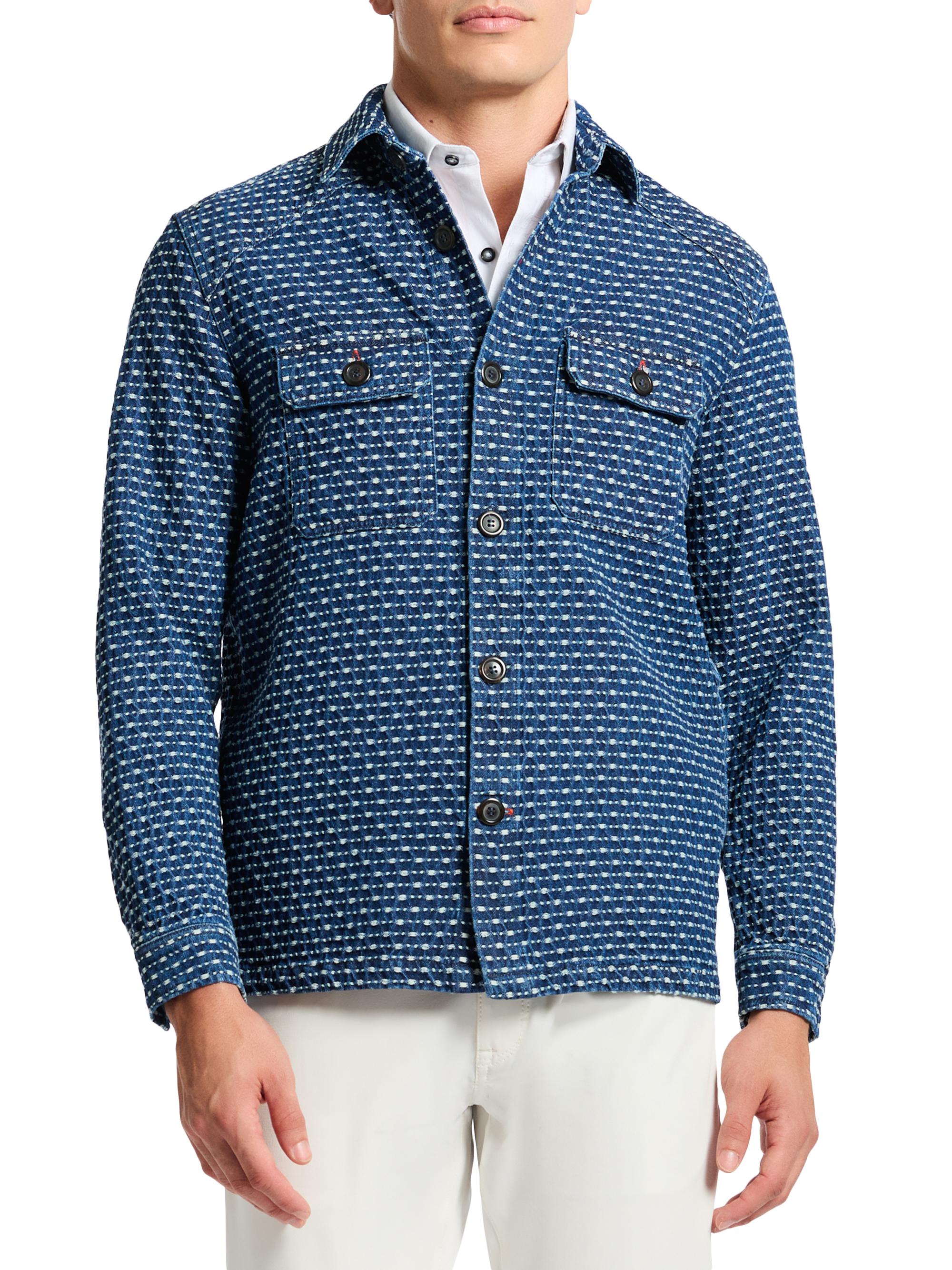 Robert Graham Men's Alvaro Knit Jacket - Indigo